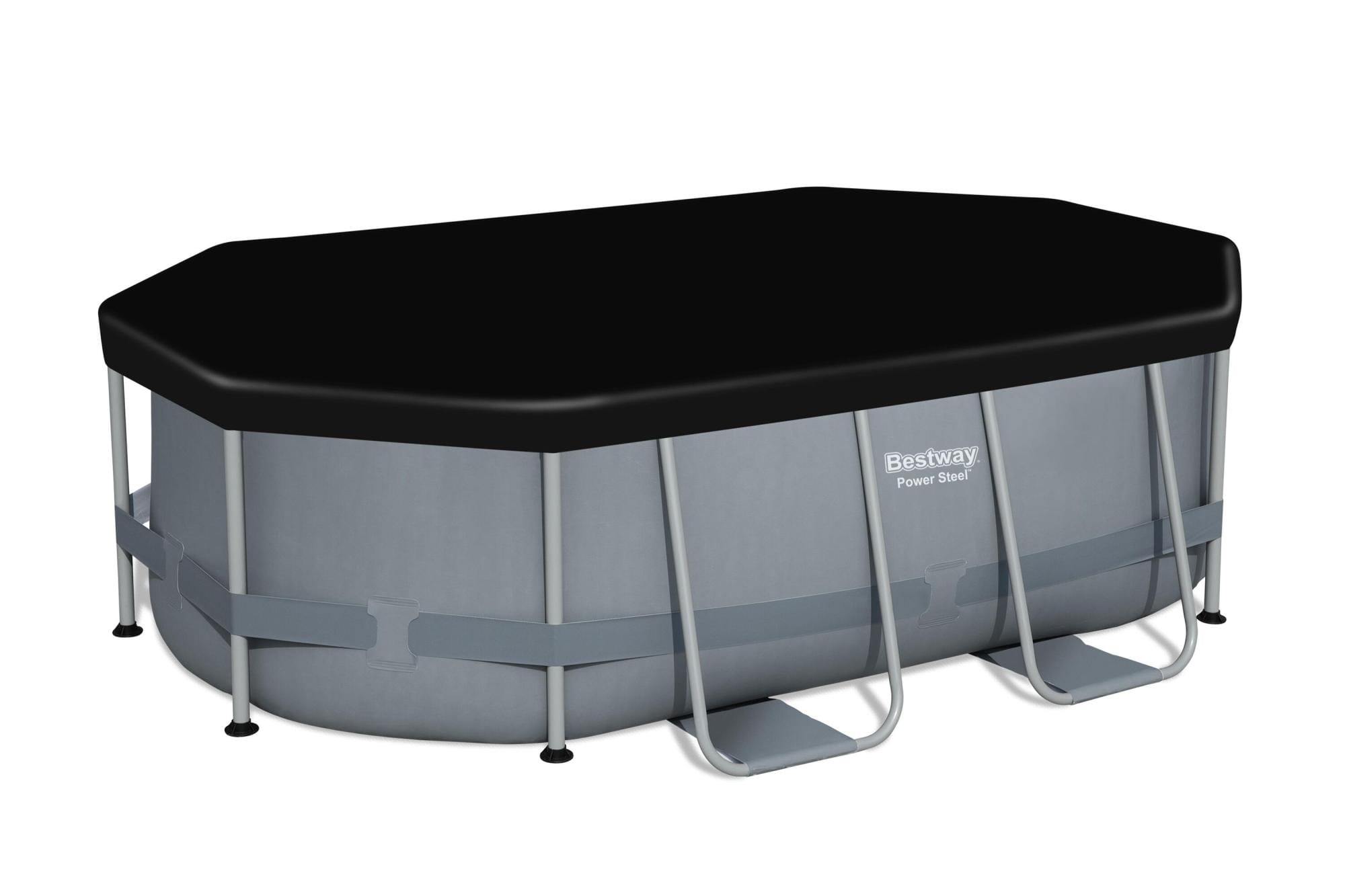 Accessoires Piscine Bâche 4 saisons ovale 305x184cm pour piscine Power Steel 305x200cm Bestway 1
