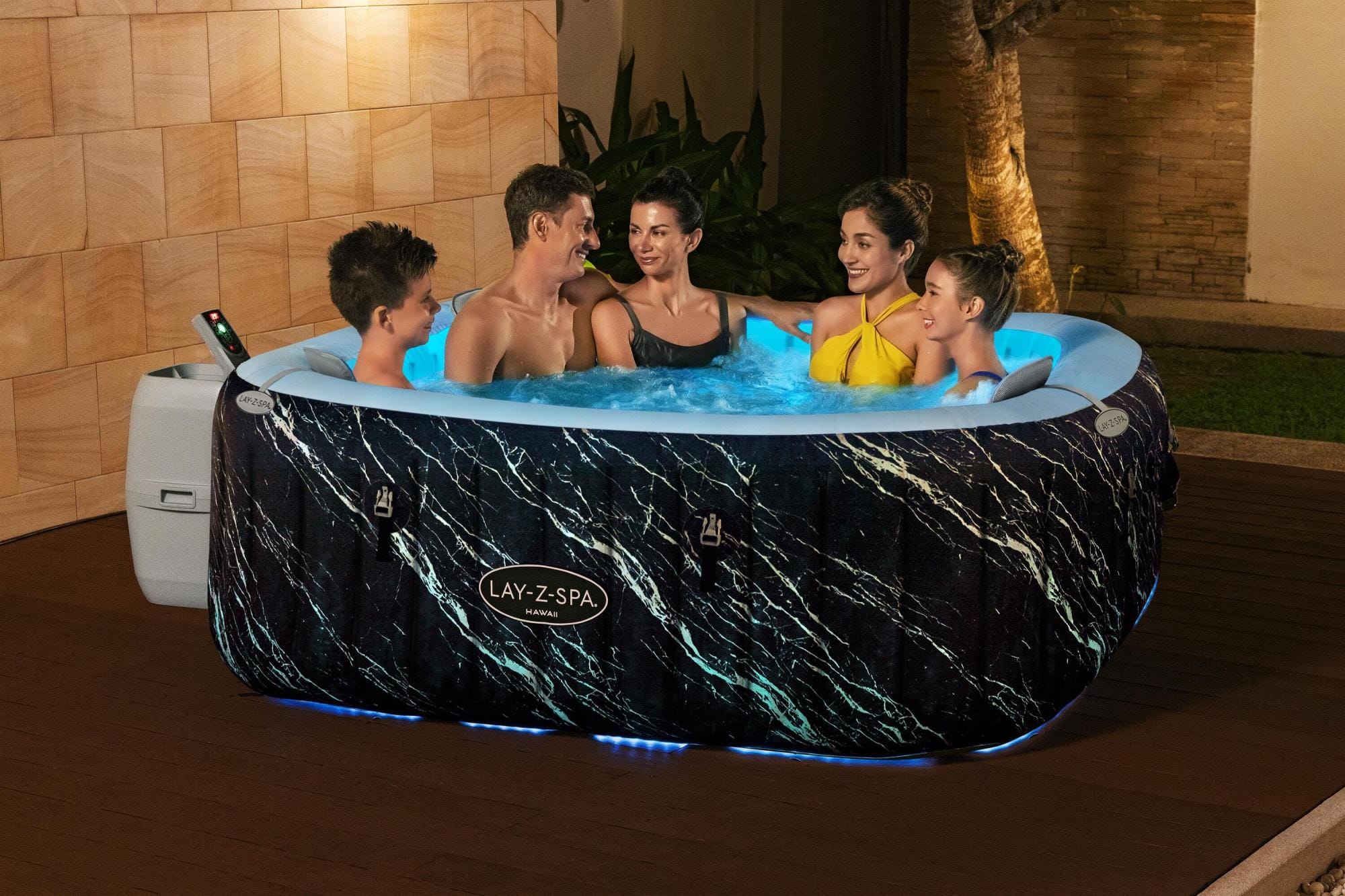 Spa Gonflable Spa gonflable carré Lay-Z-Spa Hawaii Smart Luxe Airjet 4 - 6 places Bestway 6