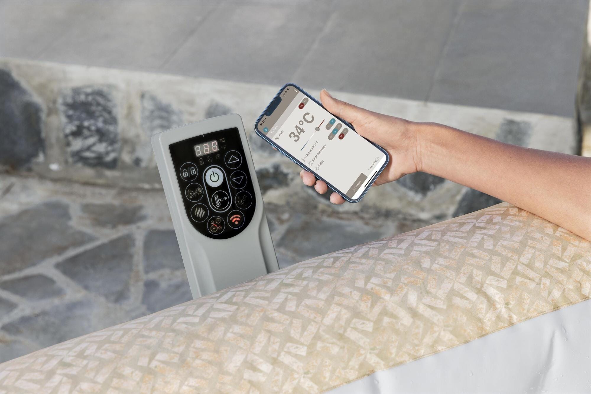 Spa Gonflable Spa gonflable carré Rome Smart AirJet EnergySense 5 - 7 places Bestway 5