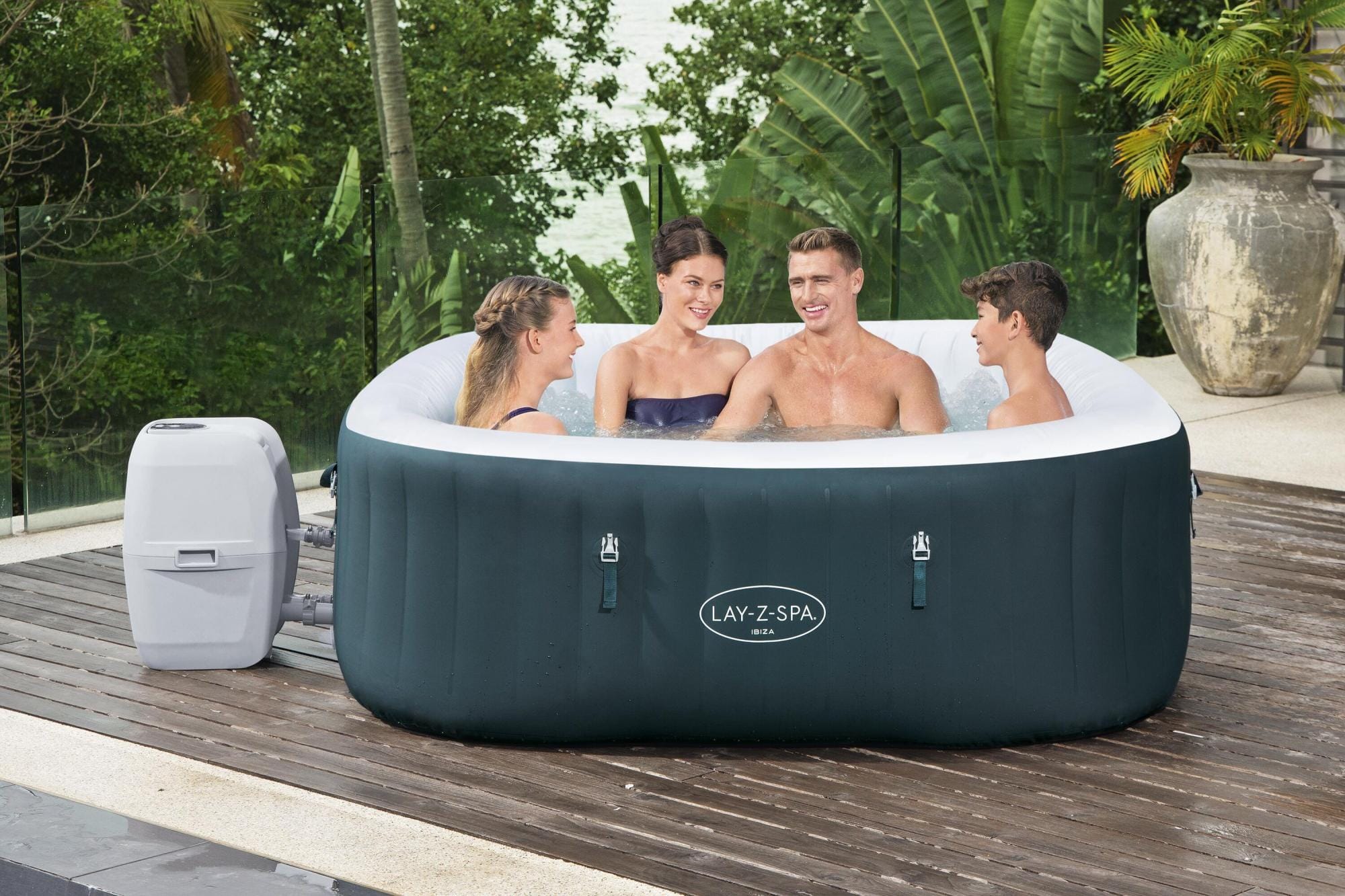Spa Gonflable Spa gonflable carré Lay-Z-Spa Ibiza Airjet 4 - 6 personnes Bestway 1