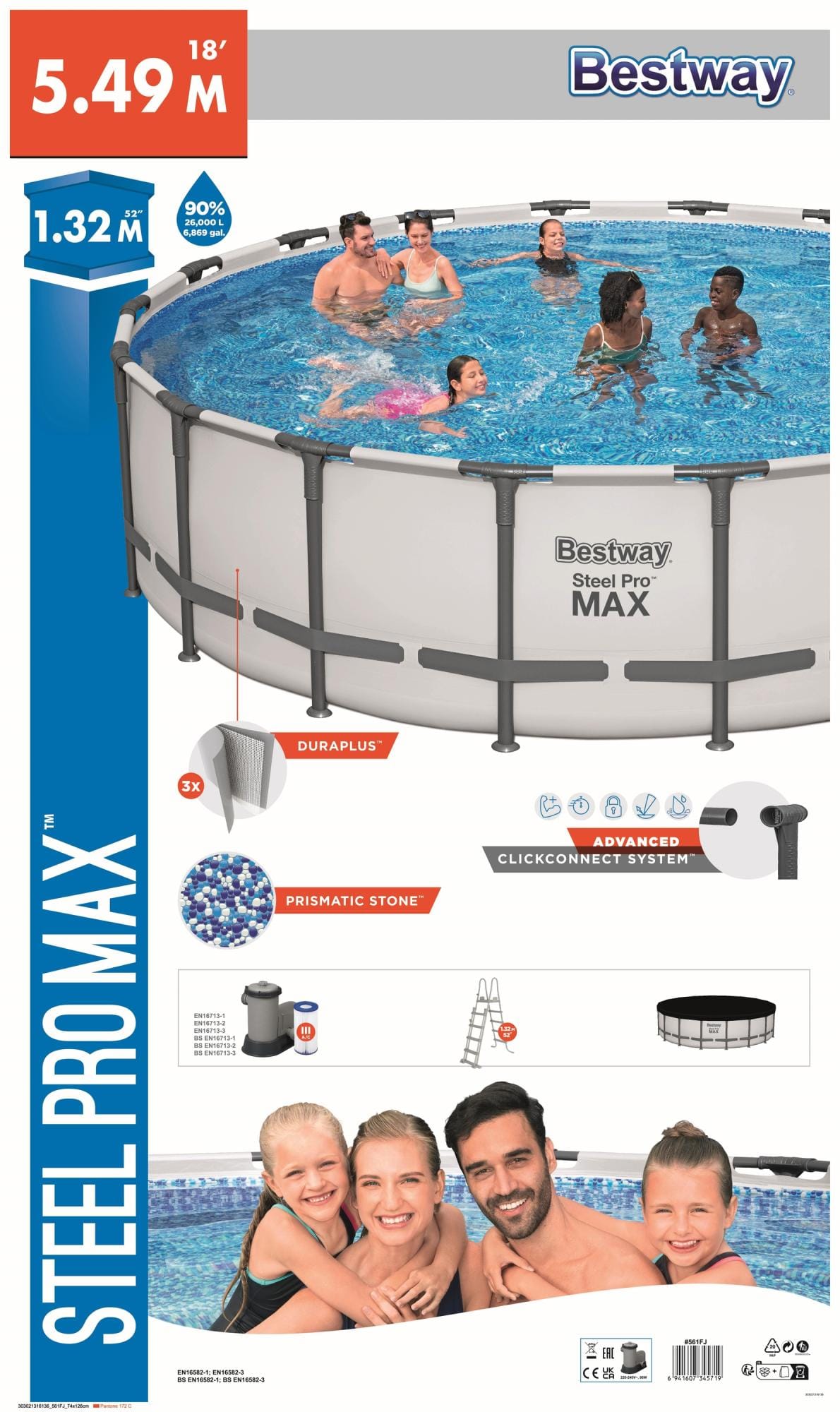 Piscine hors sol Piscine hors sol ronde Steel Pro Max 549 x 132 cm Bestway 6