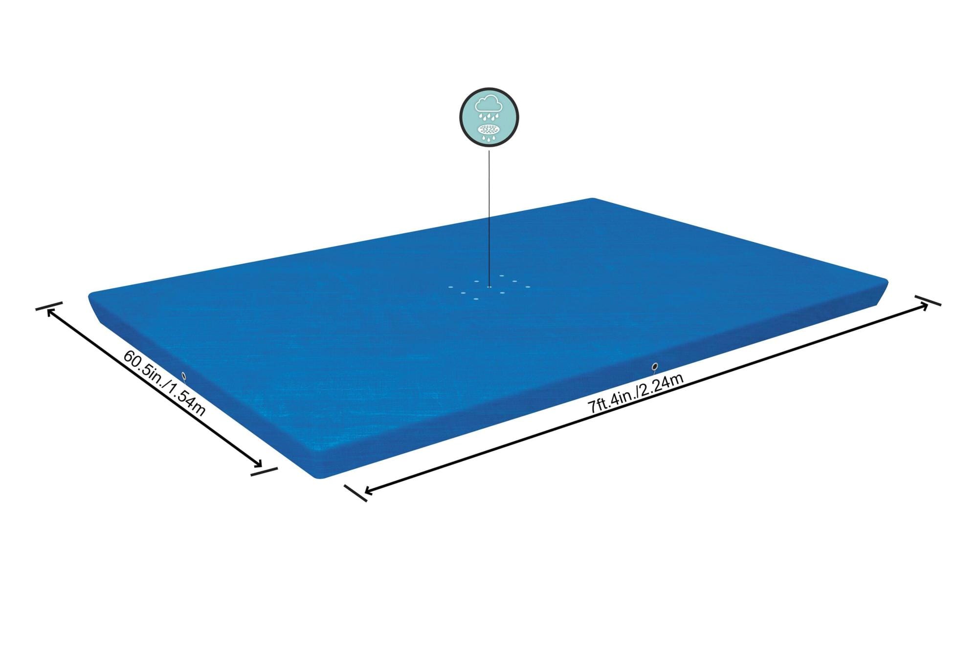 Accessoires Piscine Bâche 4 saisons rectangle 224x154cm pour piscine Steel Pro 221x150cm Bestway 2