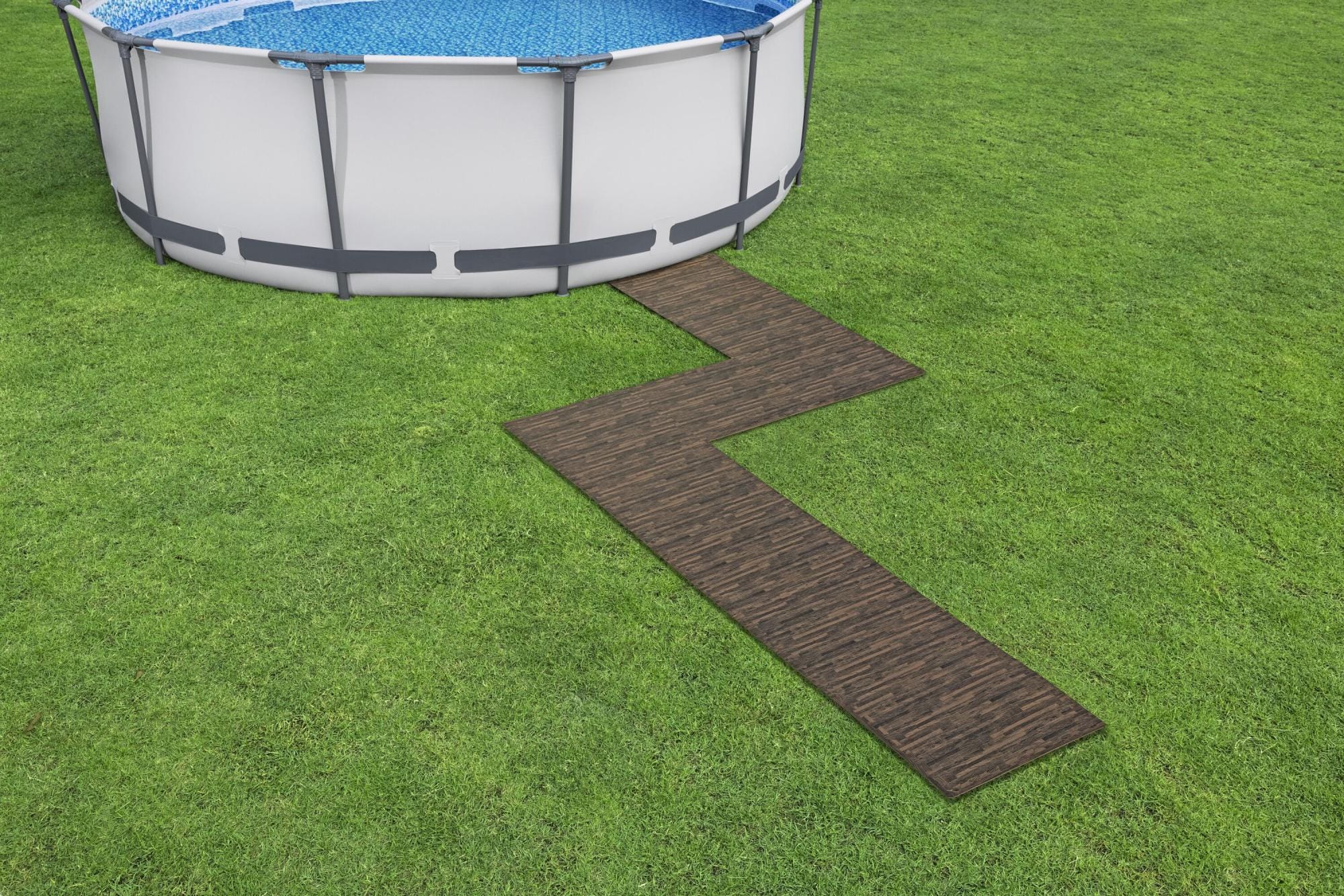 Accessoires Piscine Tapis de sol décor bois pour piscine et spa 12 pièces 50 x 50 cm Bestway 1