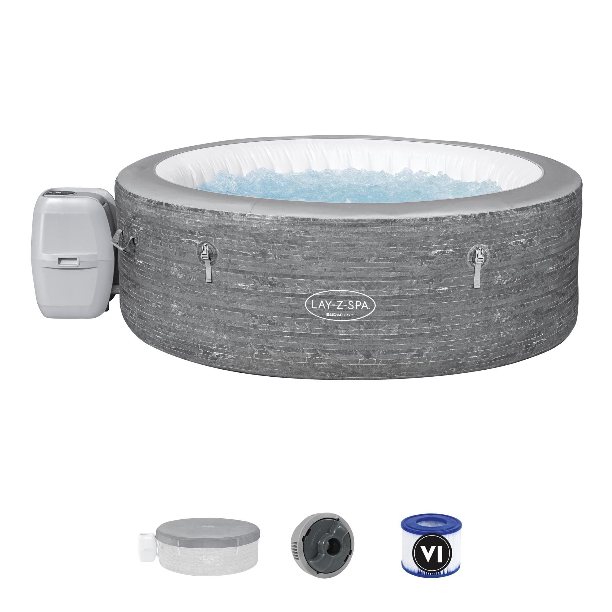 Spa Gonflable Spa gonflable rond Lay-Z-Spa Budapest AirJet 4-6 places Bestway 1