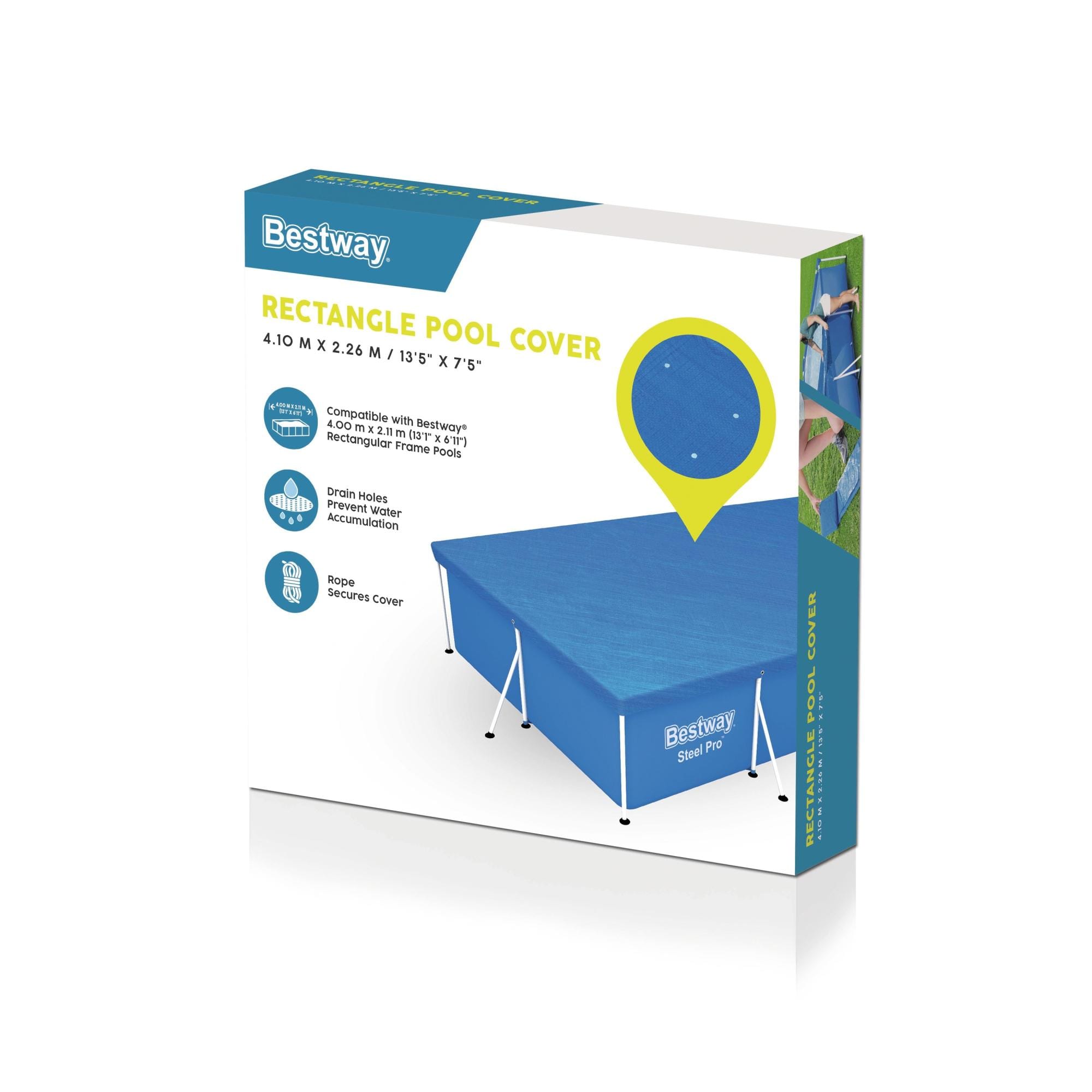 Accessoires Piscine Bâche 4 saisons rectangle 410x226cm pour piscine Steel Pro  400x211cm Bestway 5