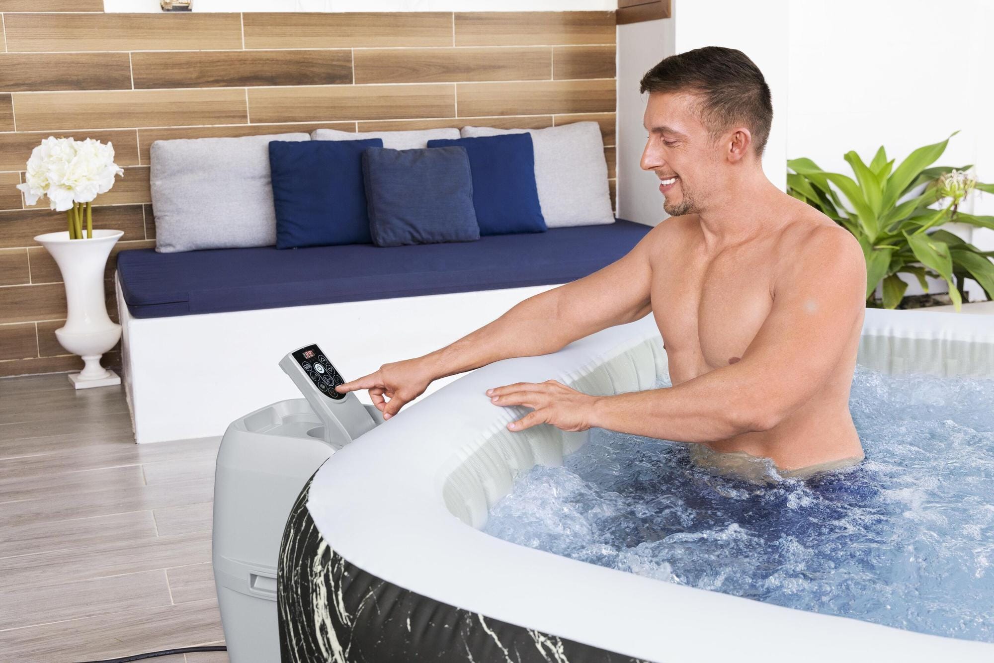 Spa Gonflable Spa gonflable carré Lay-Z-Spa Hawaii Smart Luxe Airjet 4 - 6 places Bestway 7
