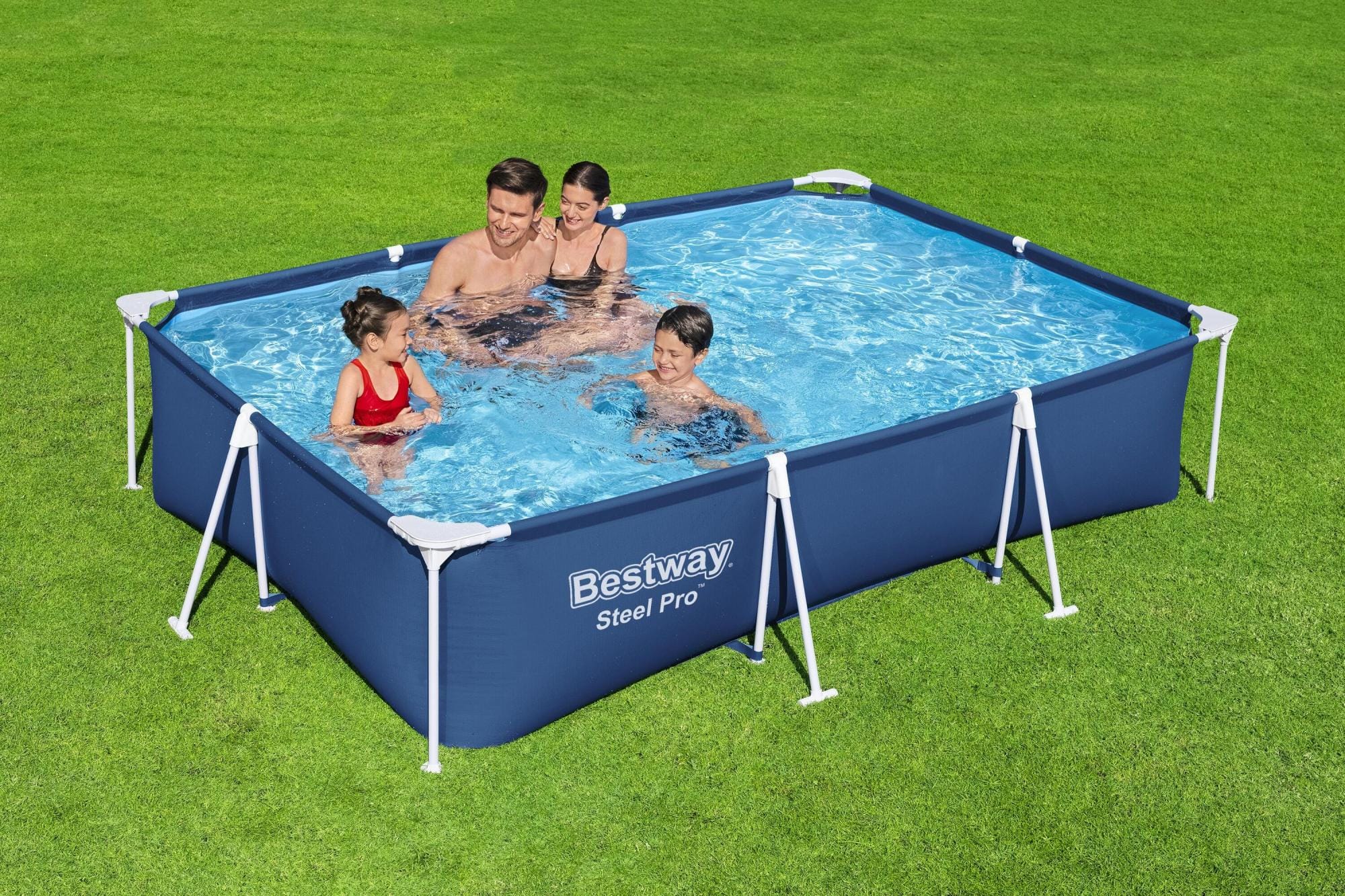 Piscine hors sol Piscine hors sol rectangle Steel Pro 300 x 201 x 66 cm Bestway 1