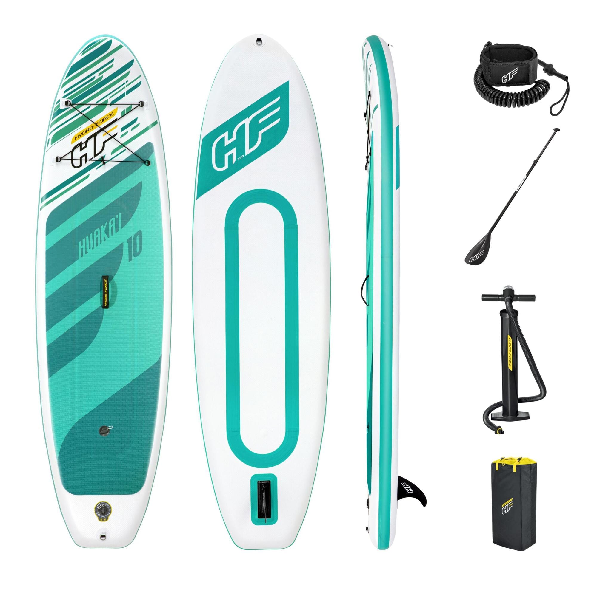 Bateaux, paddle et kayak Paddle SUP gonflable Huaka'i Tech Set Hydro-Force™ 305 x 84 x 12 cm, pompe, sac à dos, leash, pagaie Bestway 1