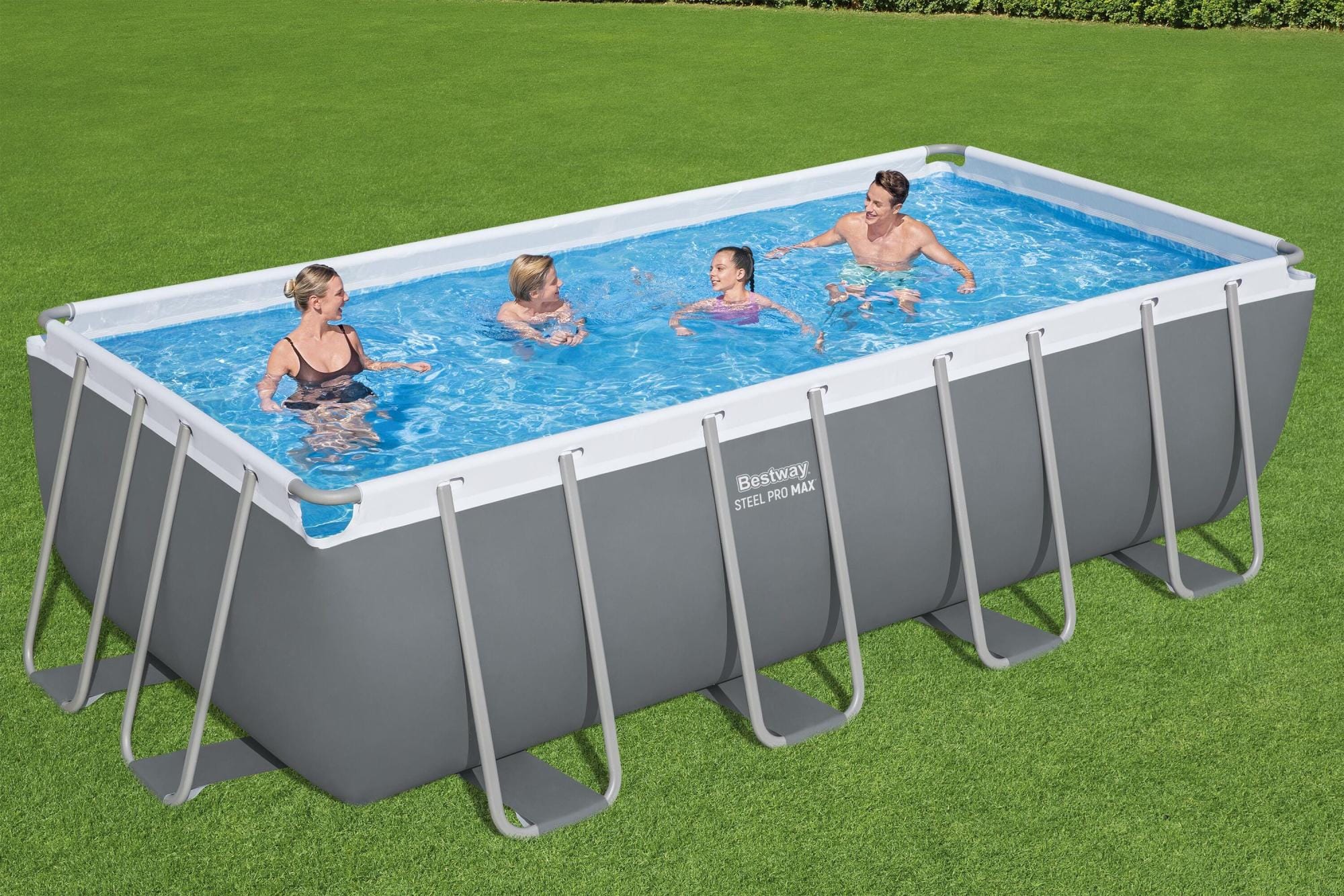 Piscine hors sol Piscine hors sol rectangle 488 x 244 x 122 cm Steel pro Max  Bestway 1