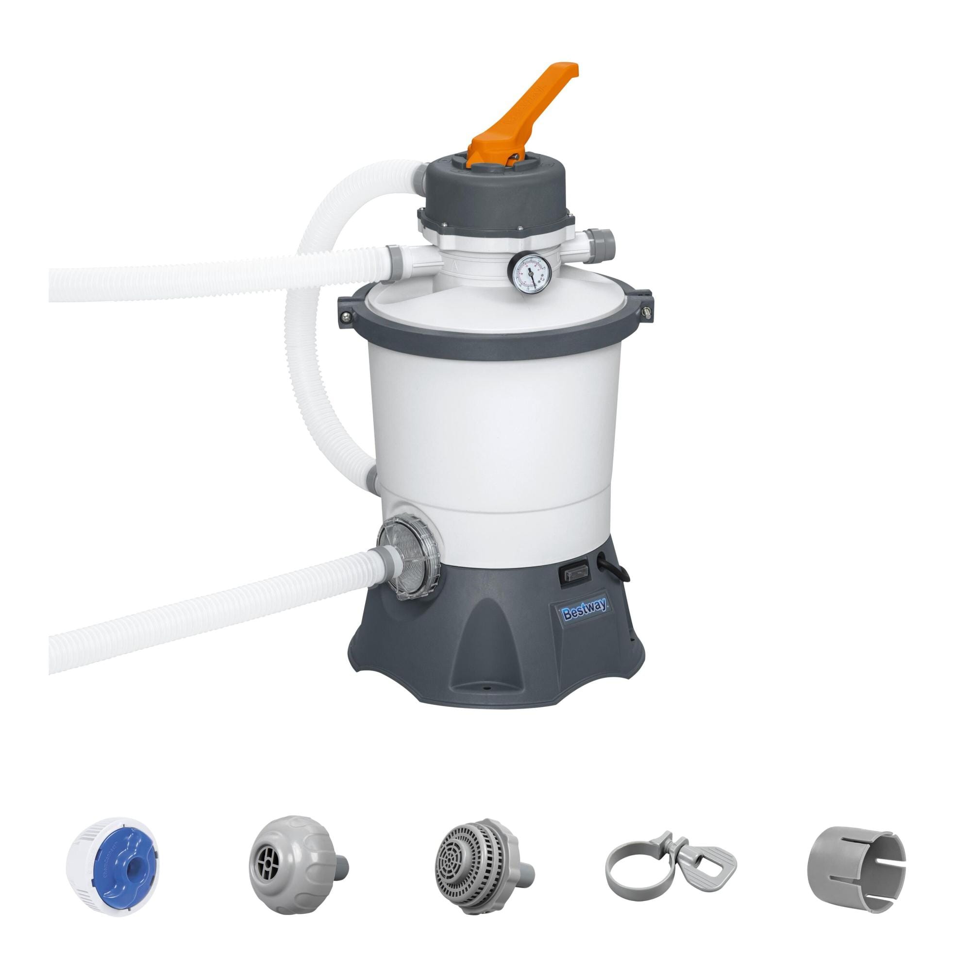 Accessoires Piscine Pompe de filtration à sable 3,028 m3/h avec balles filtrantes Polysphères  (4 sachets) Bestway 1