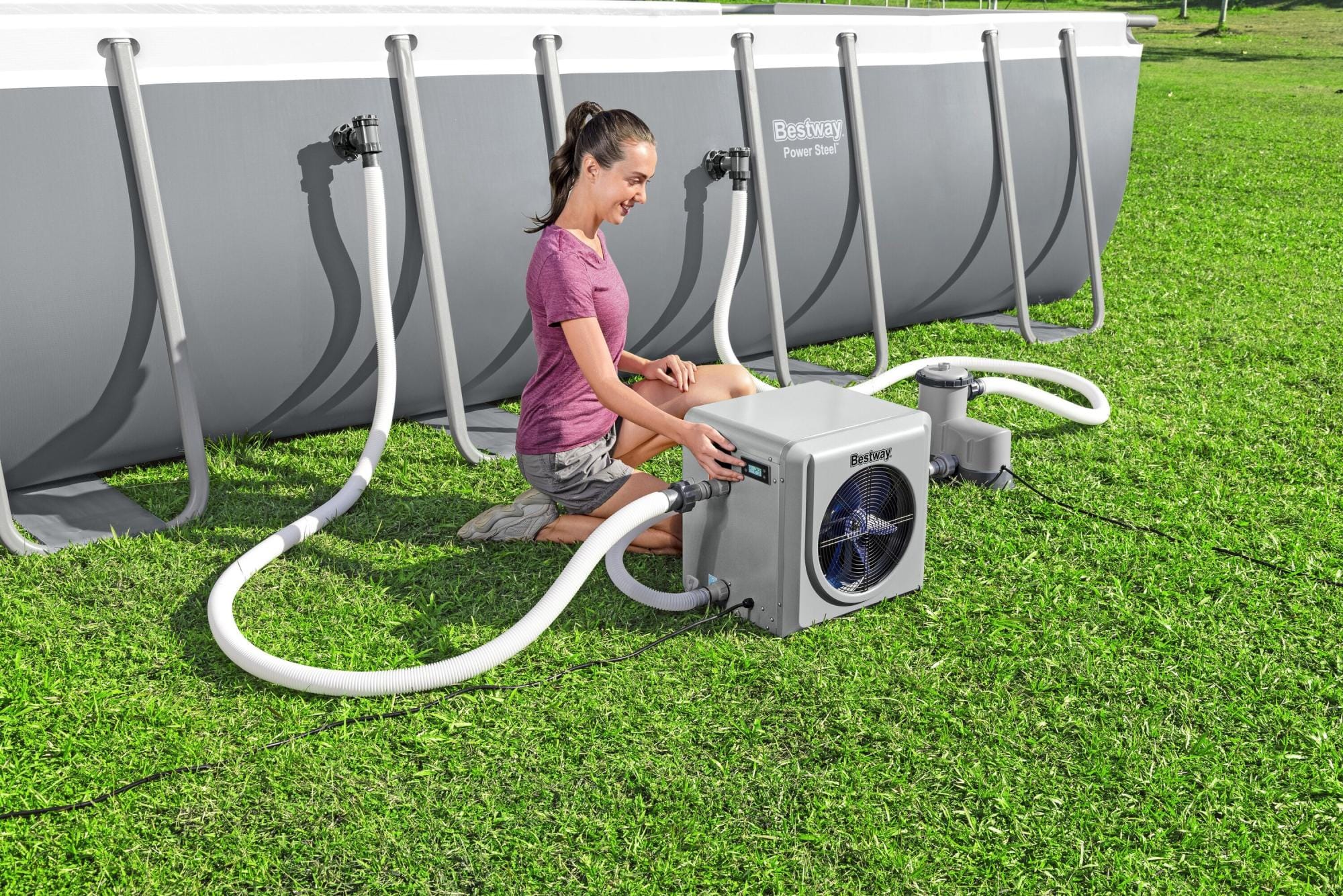 Accessoires Piscine Pompe à chaleur pour piscine hors sol pour pompe de filtration 2000L/h Bestway 1