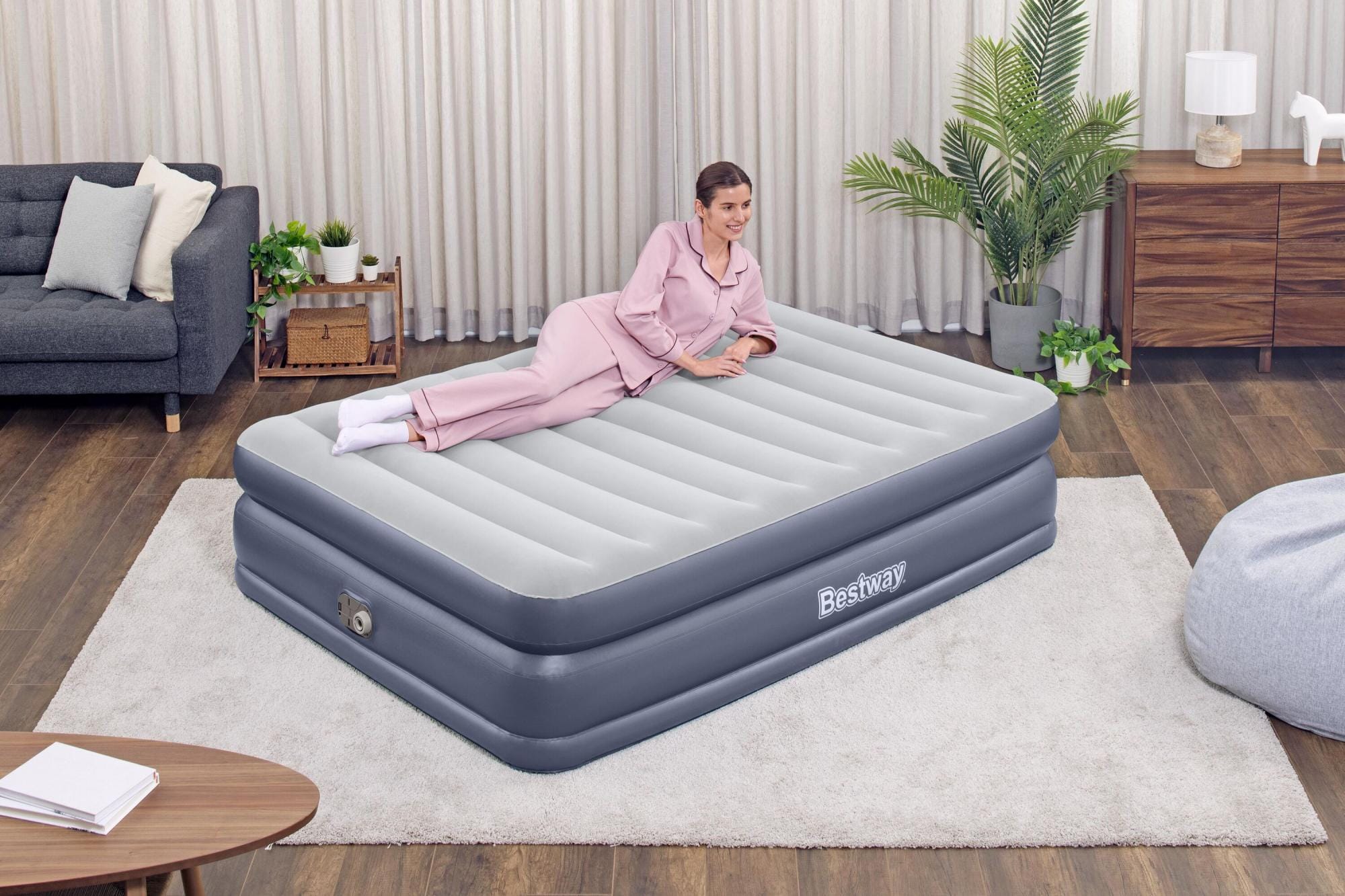 Matelas gonflables  Lit gonflable 2 places QuadComfort pompe électrique intégrée 203x152x51cm Bestway 1