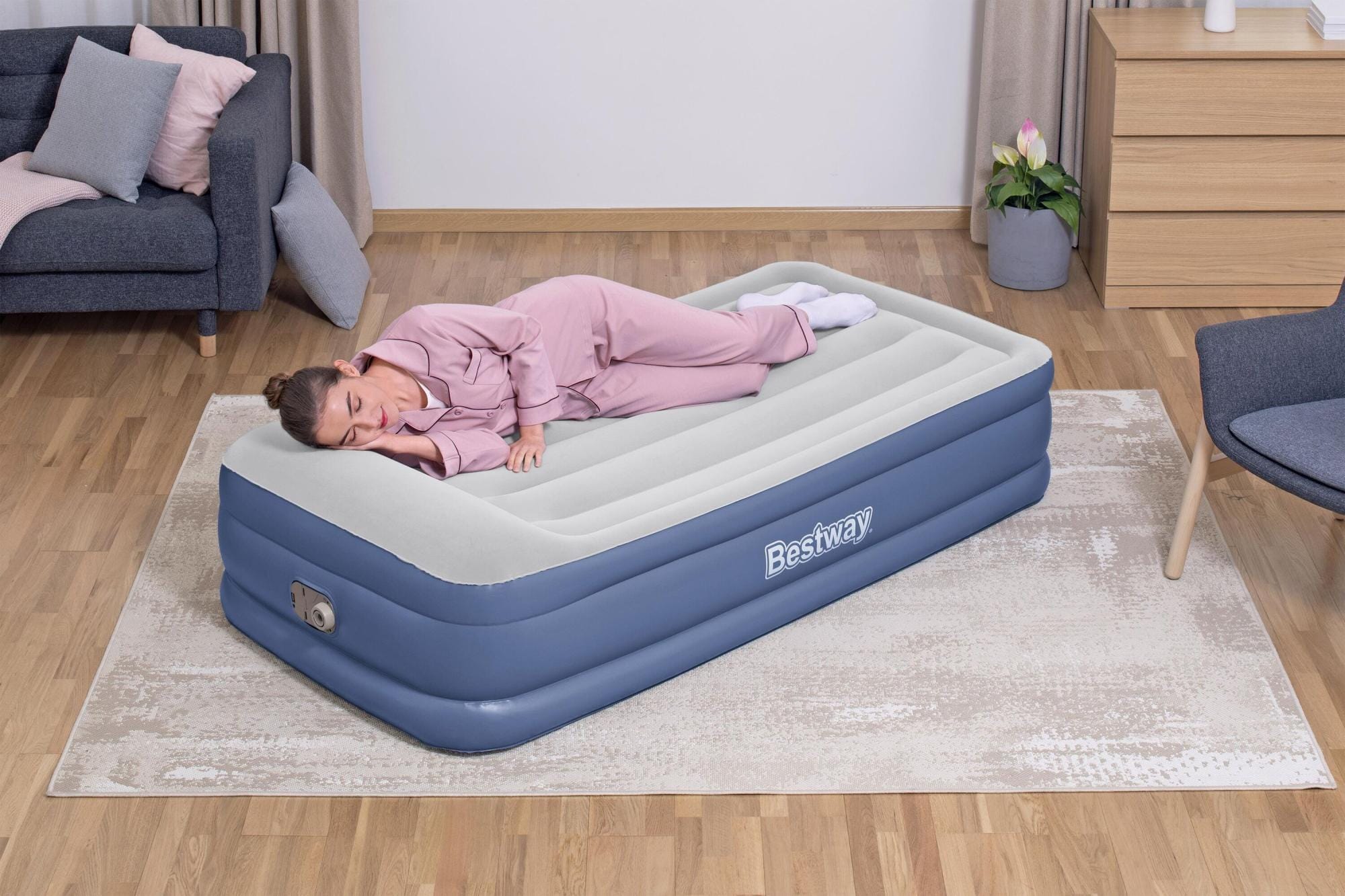 Matelas gonflables Lit gonflable 1 place 191 x 97 x 46 cm avec pompe électrique intégrée Bestway 1
