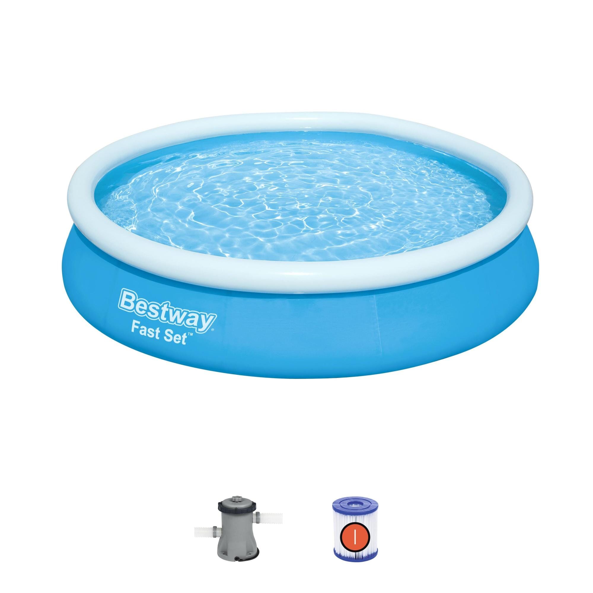 Piscine hors sol Piscine autoportante ronde Fast Set 366 x 76 cm avec filtration Bestway 1