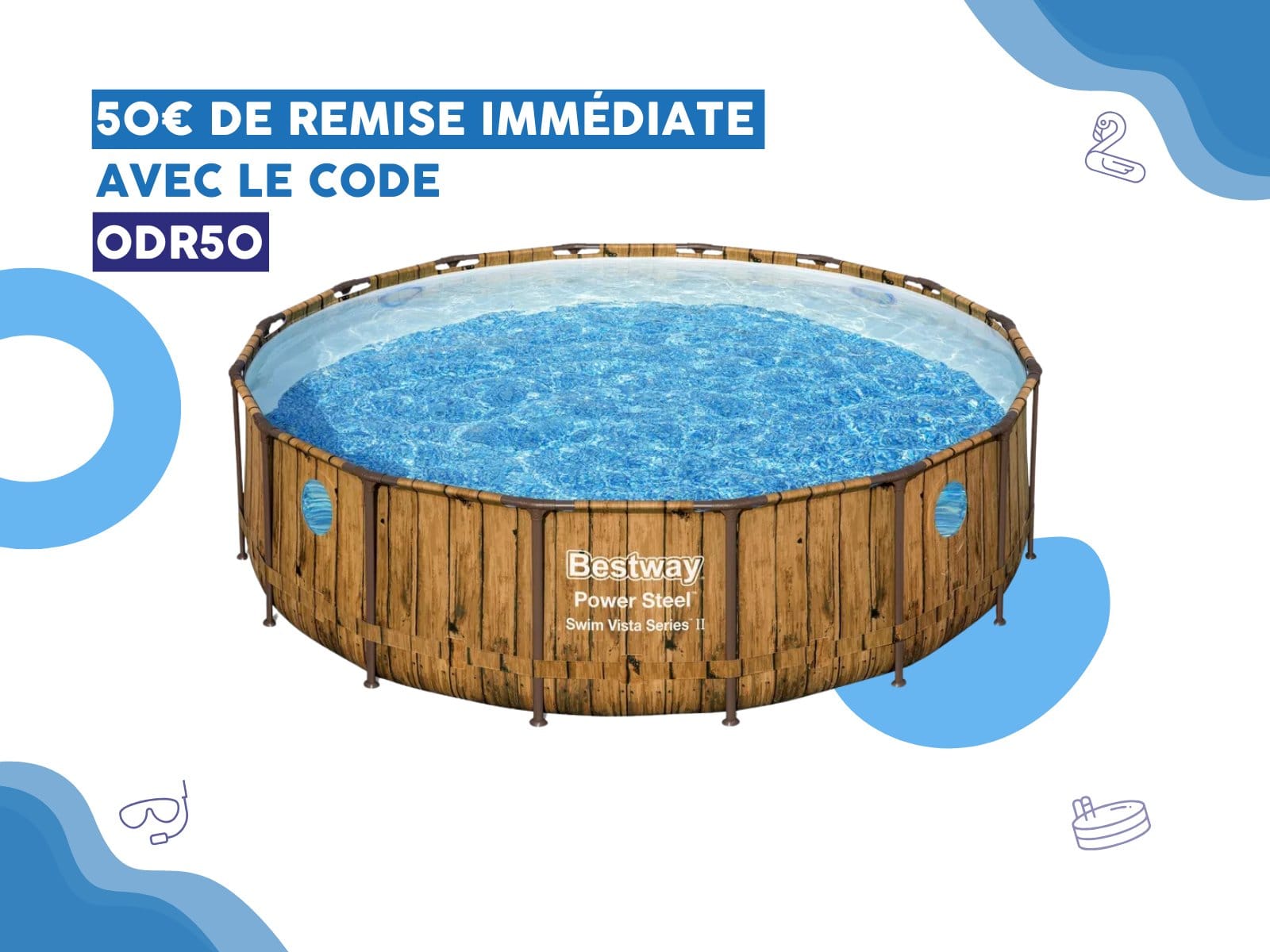 Piscine hors sol Pisicne hors sol ronde 427 x 107 cm Steel Pro Max Splashview Bestway 1
