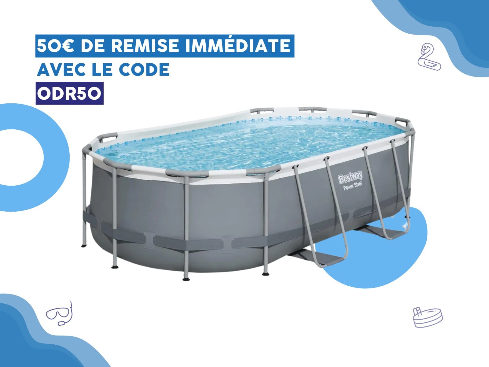 Piscine hors sol Piscine hors sol ovale 427 x 250 x 100 cm Steel Pro Max Bestway 1