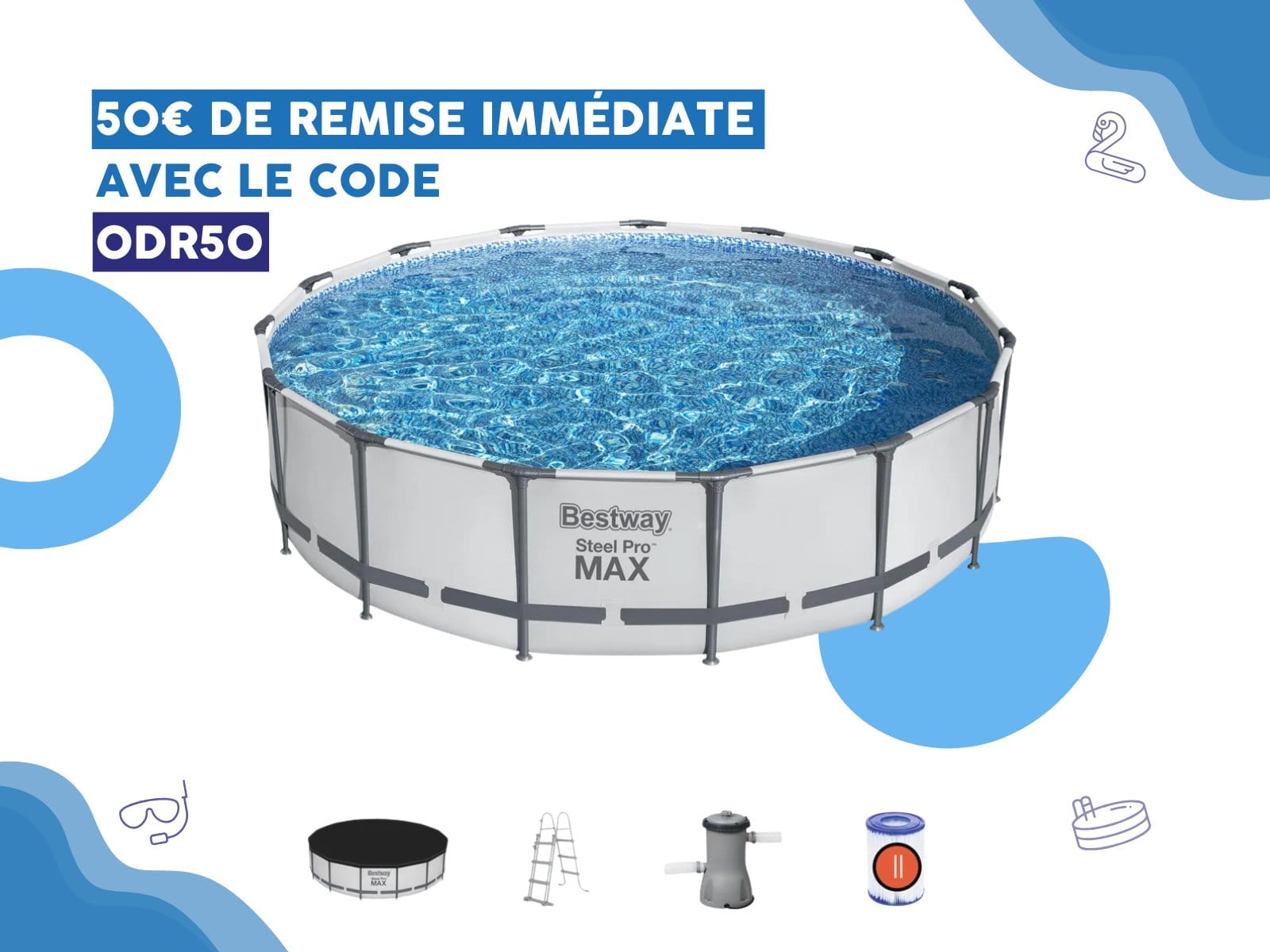Piscine hors sol Piscine hors sol ronde Steel Pro Max 457 x 107 cm Bestway 1