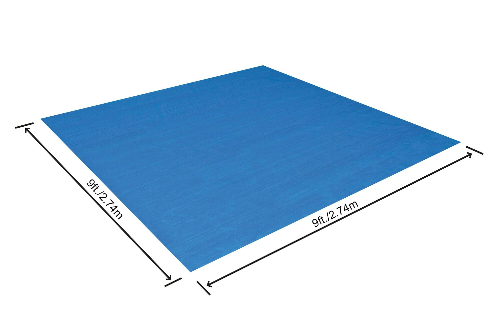 Accessoires piscine et spa Tapis de sol carré 274x274 cm pour piscine hors sol ronde 244x244 cm Bestway 2