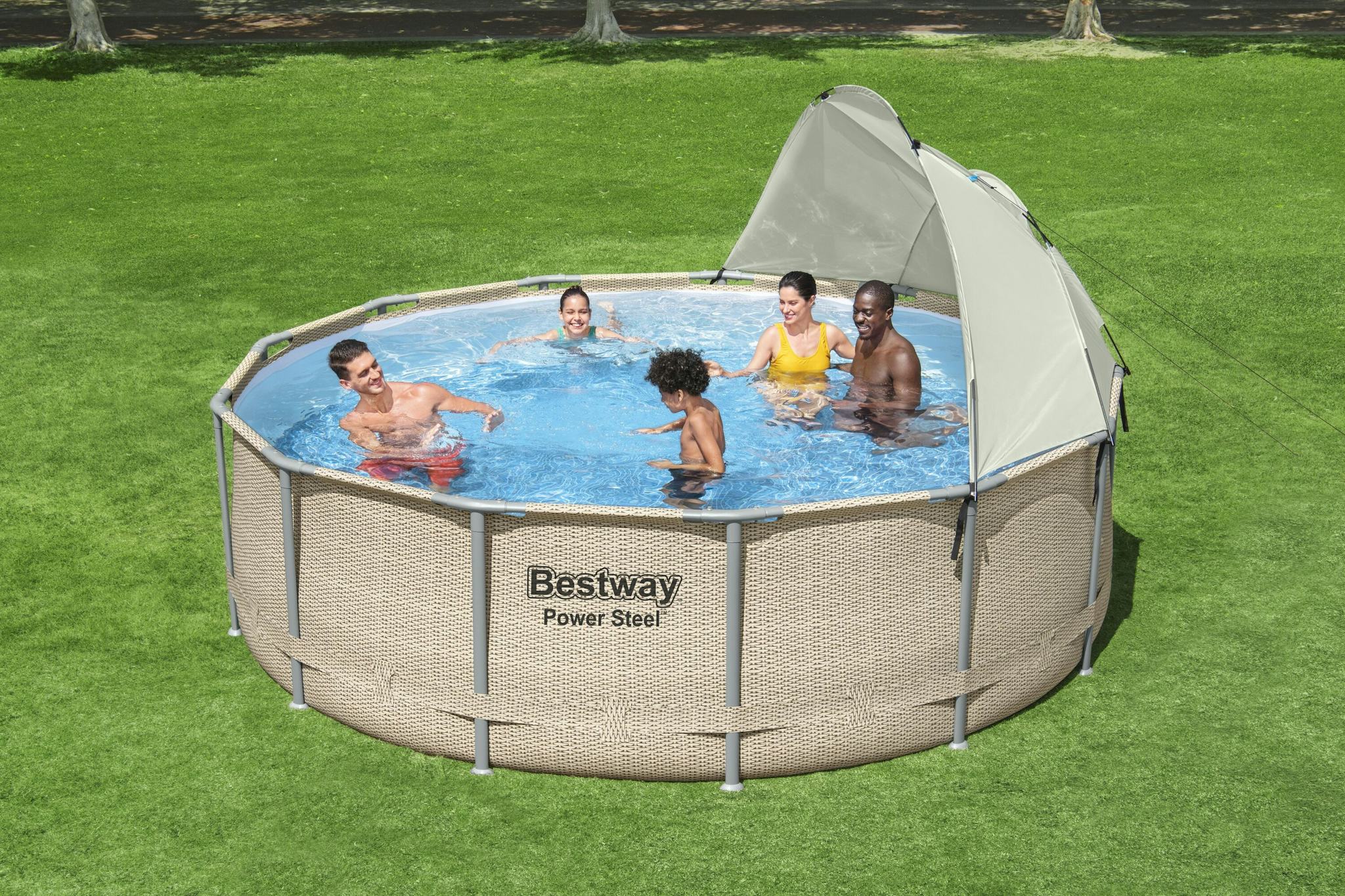 Accessoires piscine et spa Auvent pour piscines tubulaires rondes entre 3,05 et 5,49m de diamètre Bestway 4