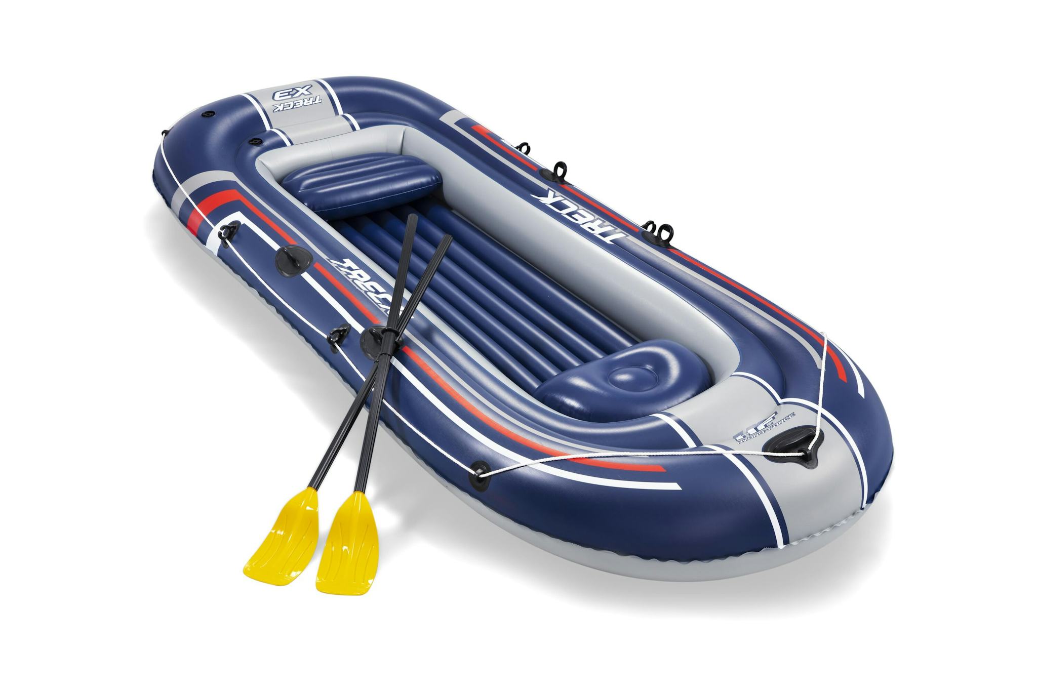 Sports d'eau Bateau gonflable Treck X3 set Hydro-Force™, 307 x 126 cm, 3 adultes et 1 enfant, 2 pagaies et une pompe à pied Bestway 1