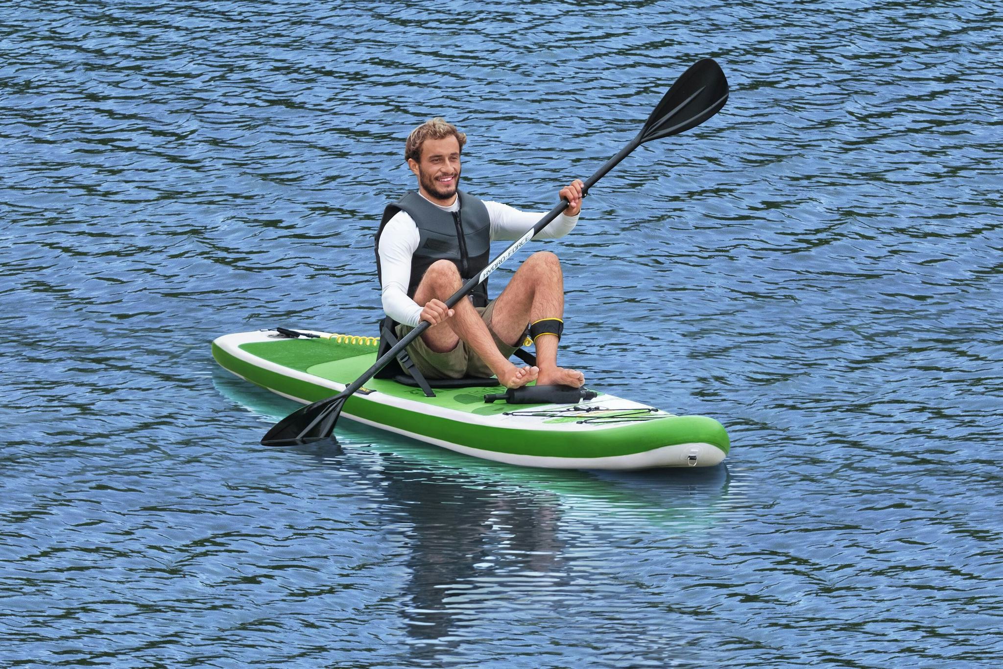 Sports d'eau Stand Up Paddle Freesoul Tech 340 x 89 x 15 cm transformable en kayak ou en planche à voile Bestway 5