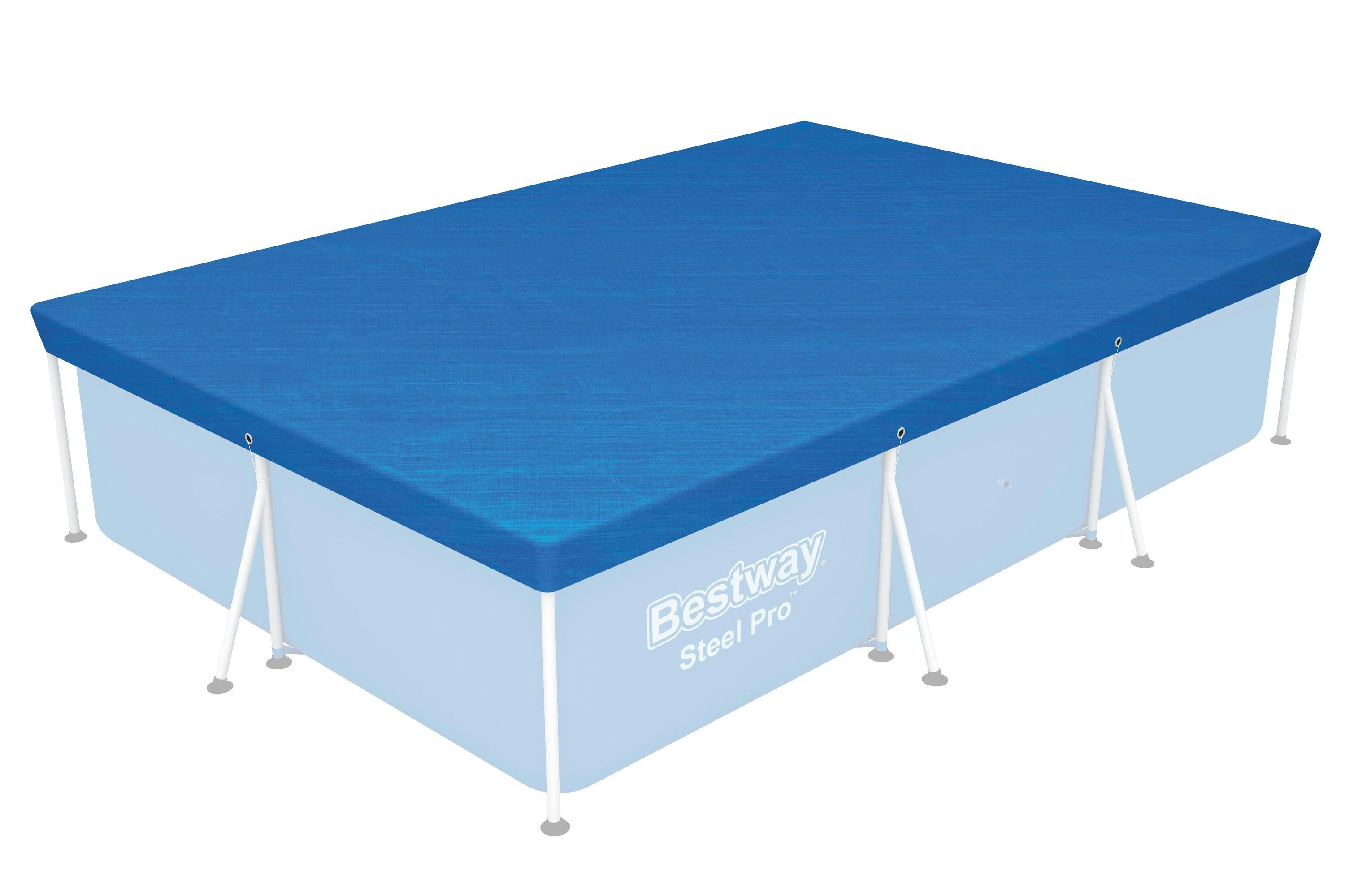 Accessoires piscine et spa Bâche 4 saisons rectangle 304x205cm pour piscine Steel Pro 300x201cm Bestway 1