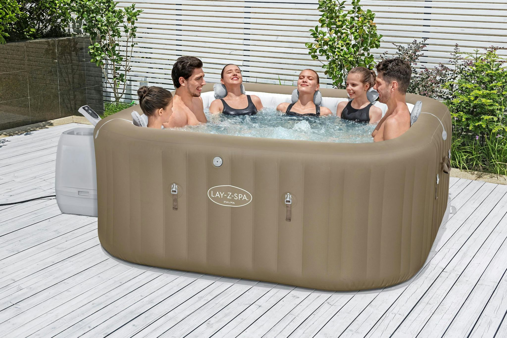 Spas Gonflables Spa gonflable carré Lay-Z-Spa® Palma Hydrojet Pro™ 5 - 7 places Bestway 3