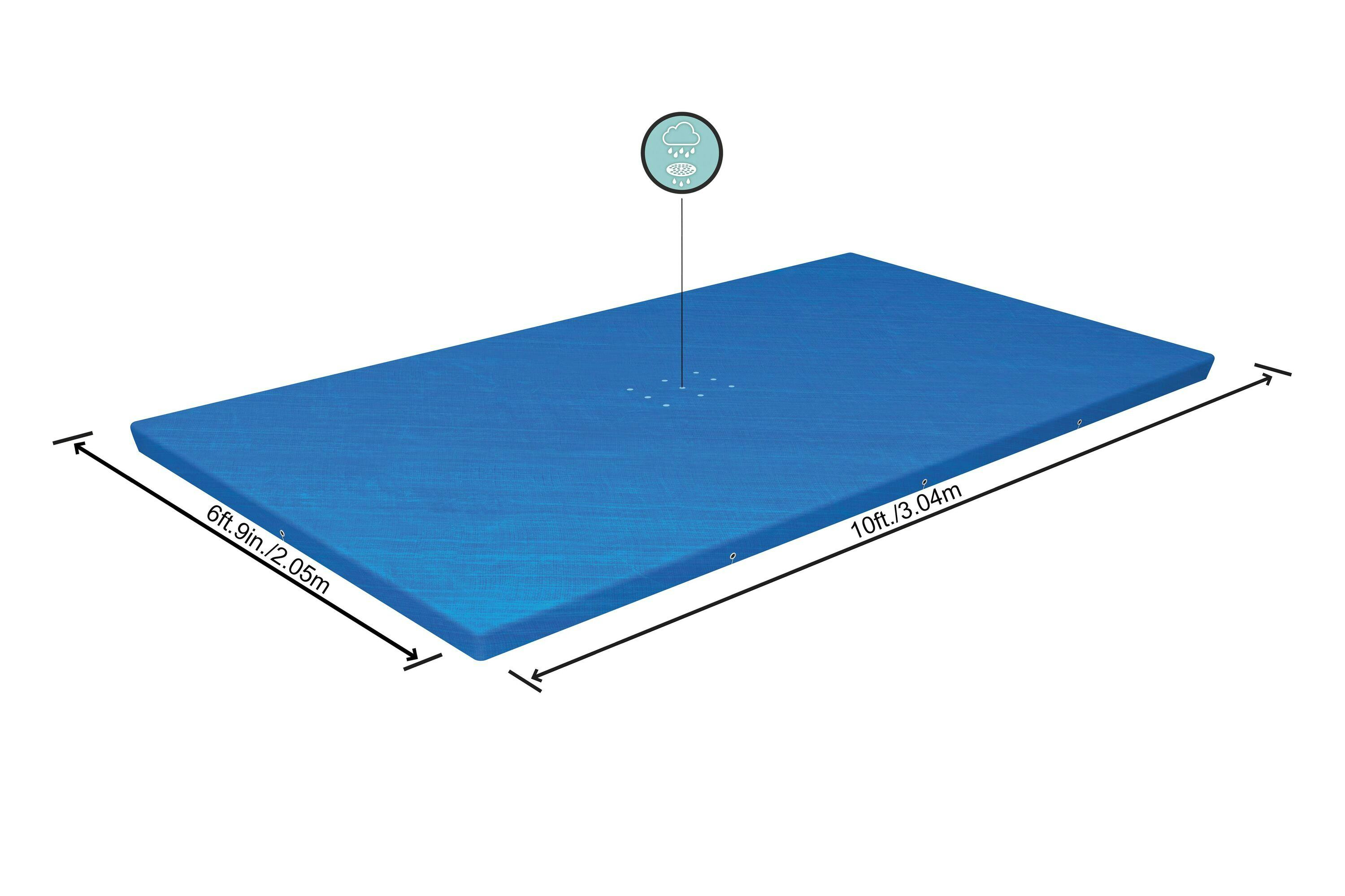 Accessoires piscine et spa Bâche 4 saisons rectangle 304x205cm pour piscine Steel Pro 300x201cm Bestway 1