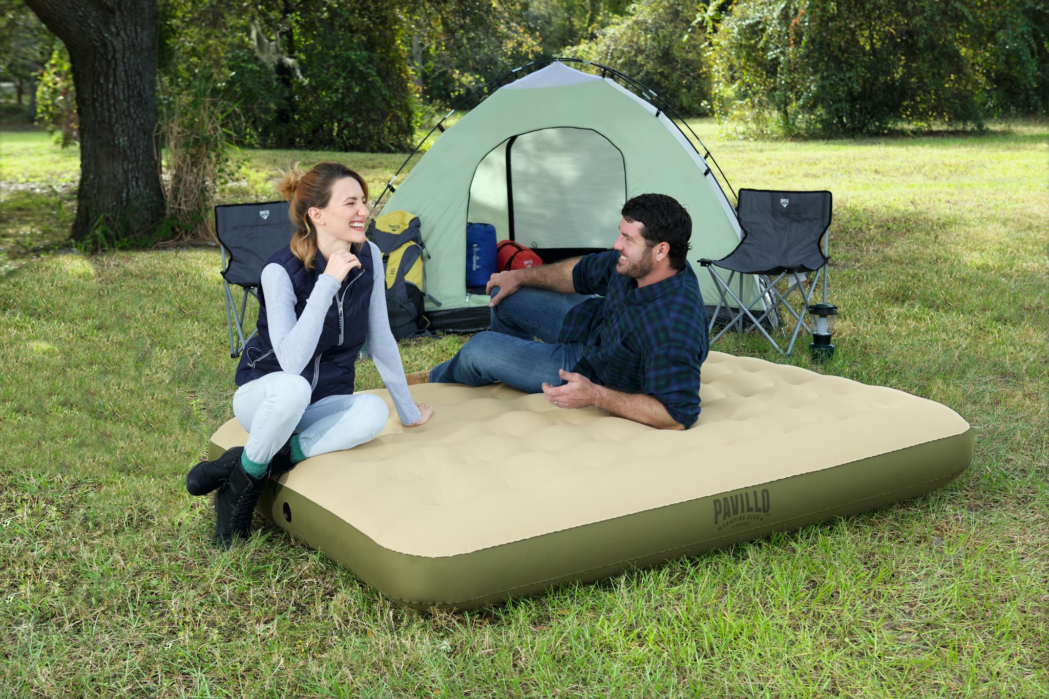 Matelas et mobilier gonflables Matelas gonflable camping 2 places Pavillo™ Fortech™ 203 x 152 x 25 cm Bestway 3