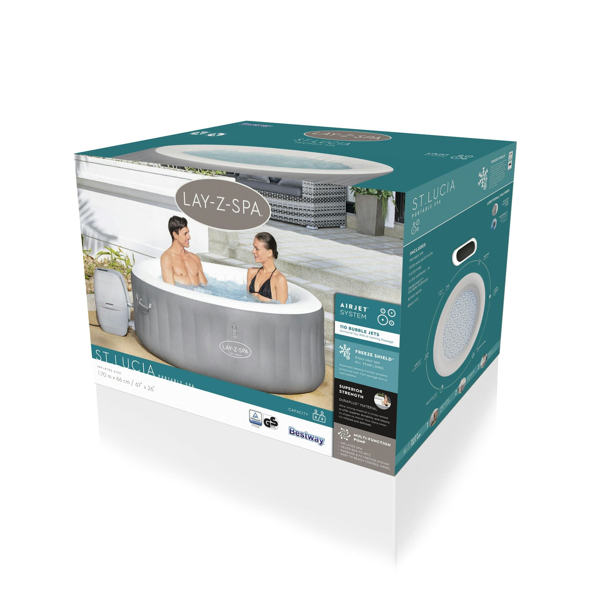 Spas Gonflables Spa gonflable rond St. Lucia AirJet™ Lay-Z-Spa®  2-3 personnes Bestway 18