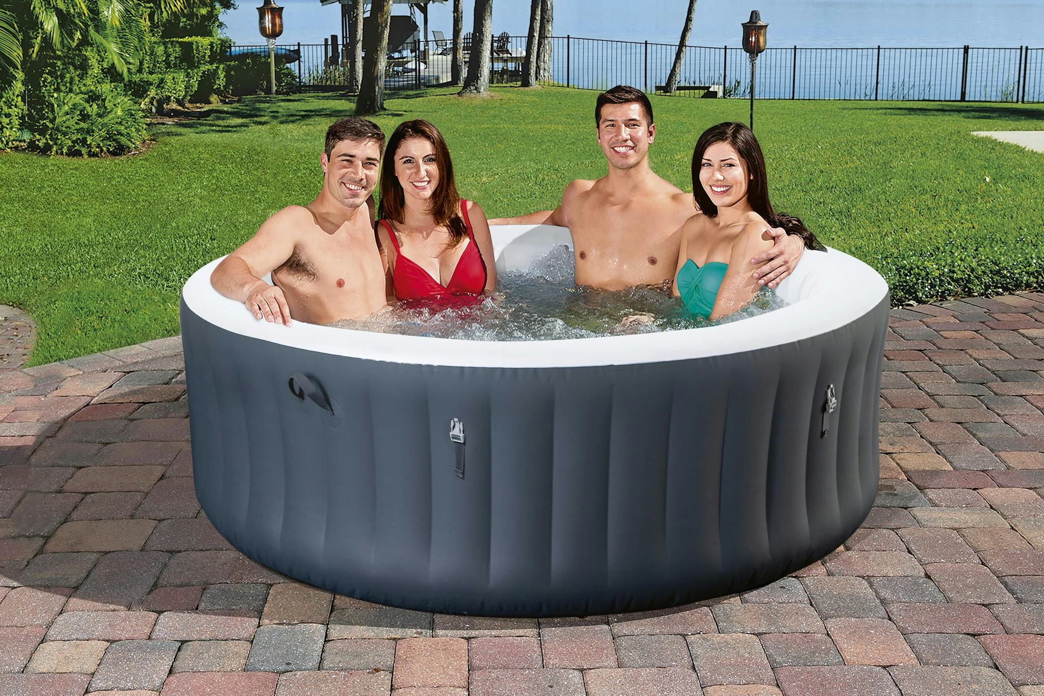 Spas Gonflables Spa gonflable rond Lay-Z-Spa® Baja Airjet™ 2 - 4 personnes Bestway 2