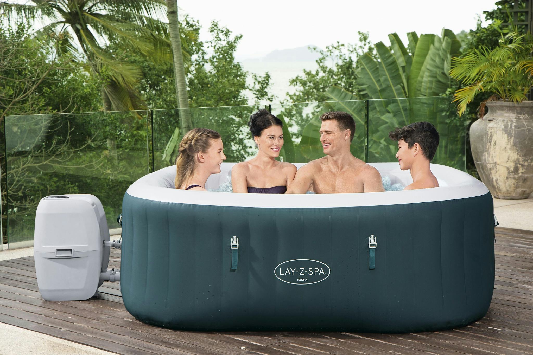 Spas Gonflables Spa gonflable carré Lay-Z-Spa Ibiza Airjet™ 4 - 6 personnes Bestway 14