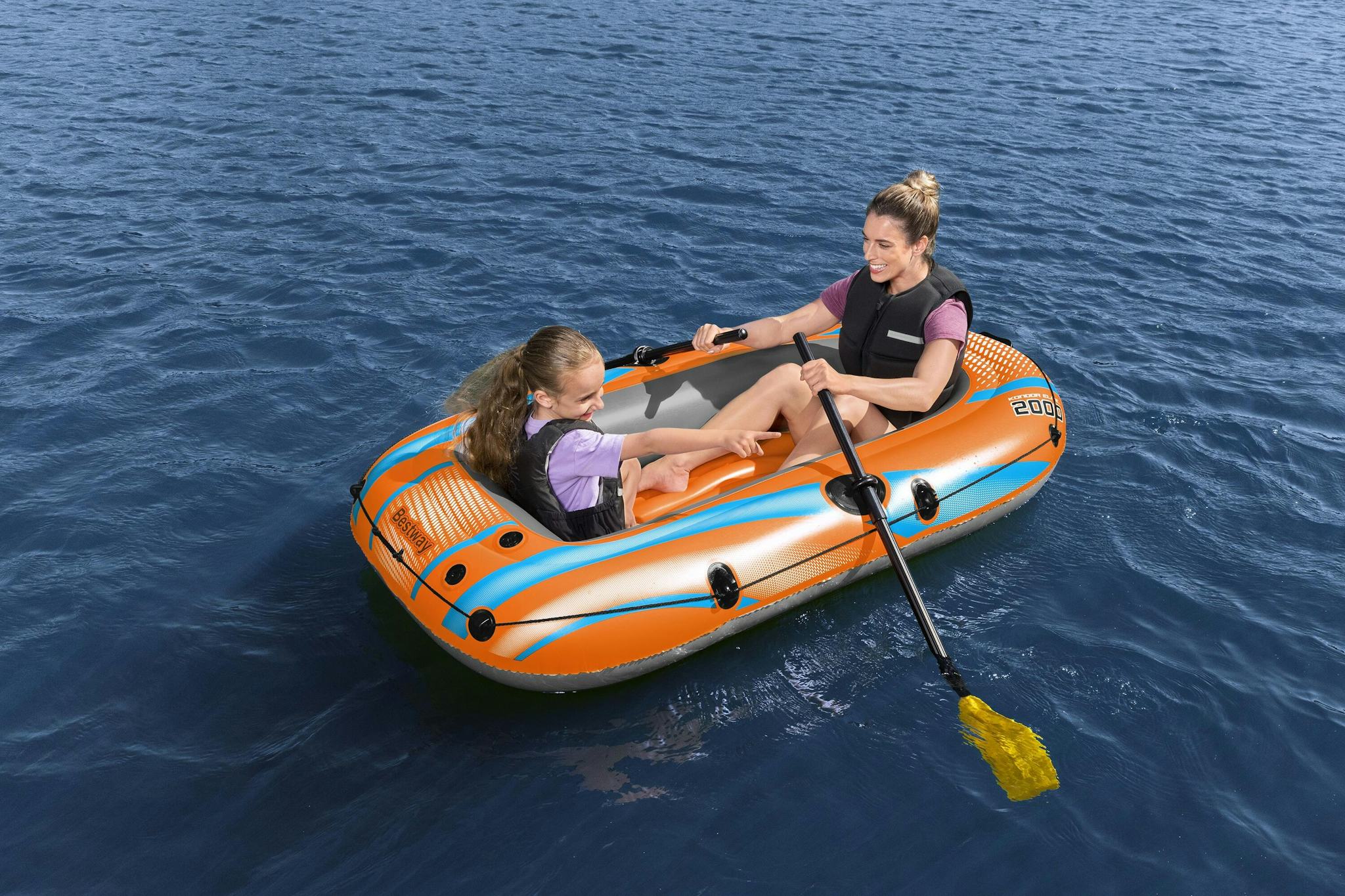 Sports d'eau Bateau gonflable Kondor Elite™ 2000 raft set, 196 x 106 cm, 1 adulte+1enfant, 120kg max, pompe à pied et 2 pagaies Bestway 21
