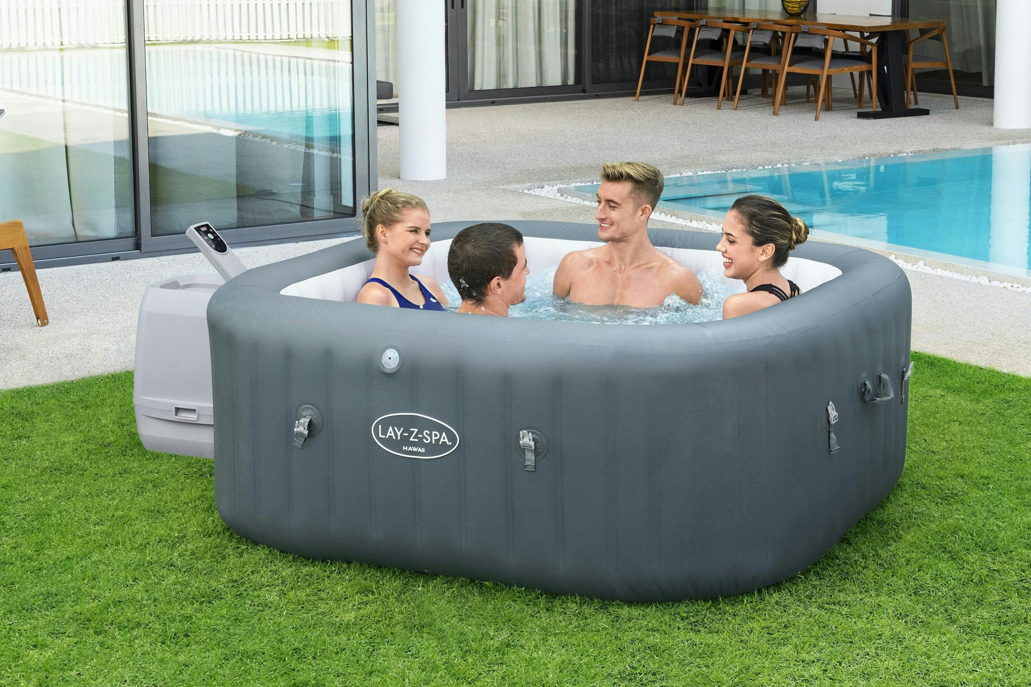 Spas Gonflables Spa gonflable carré Lay-Z-Spa Hawaii Hydrojet Pro™ 4 - 6 personnes Bestway 12