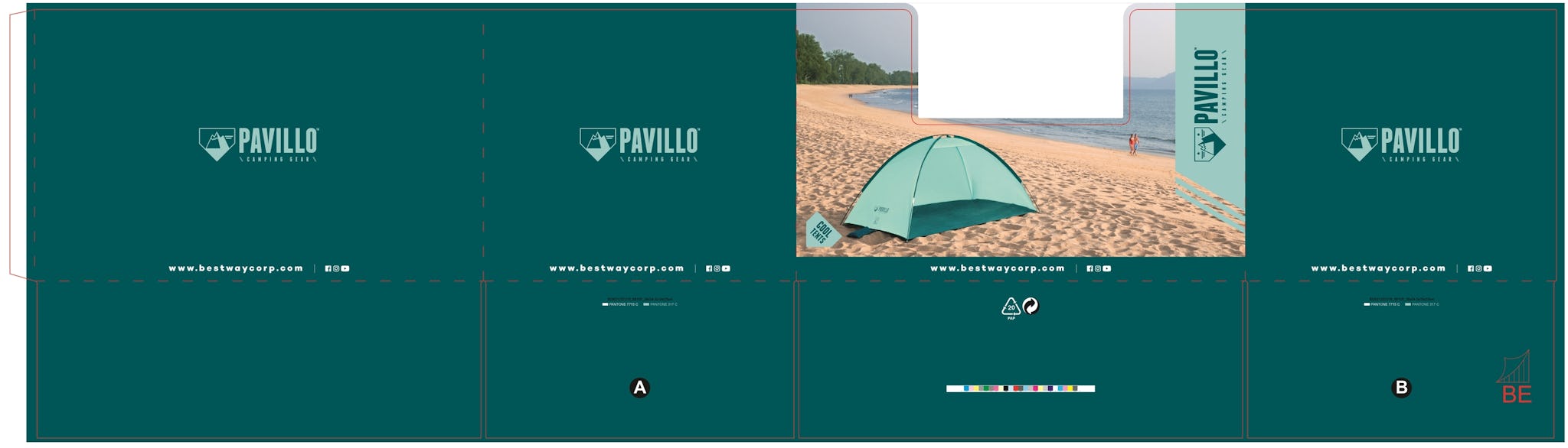 Camping Tente de plage pop-up Bestway™ Quick 2 places 200 x 120 x 90 cm Bestway 21