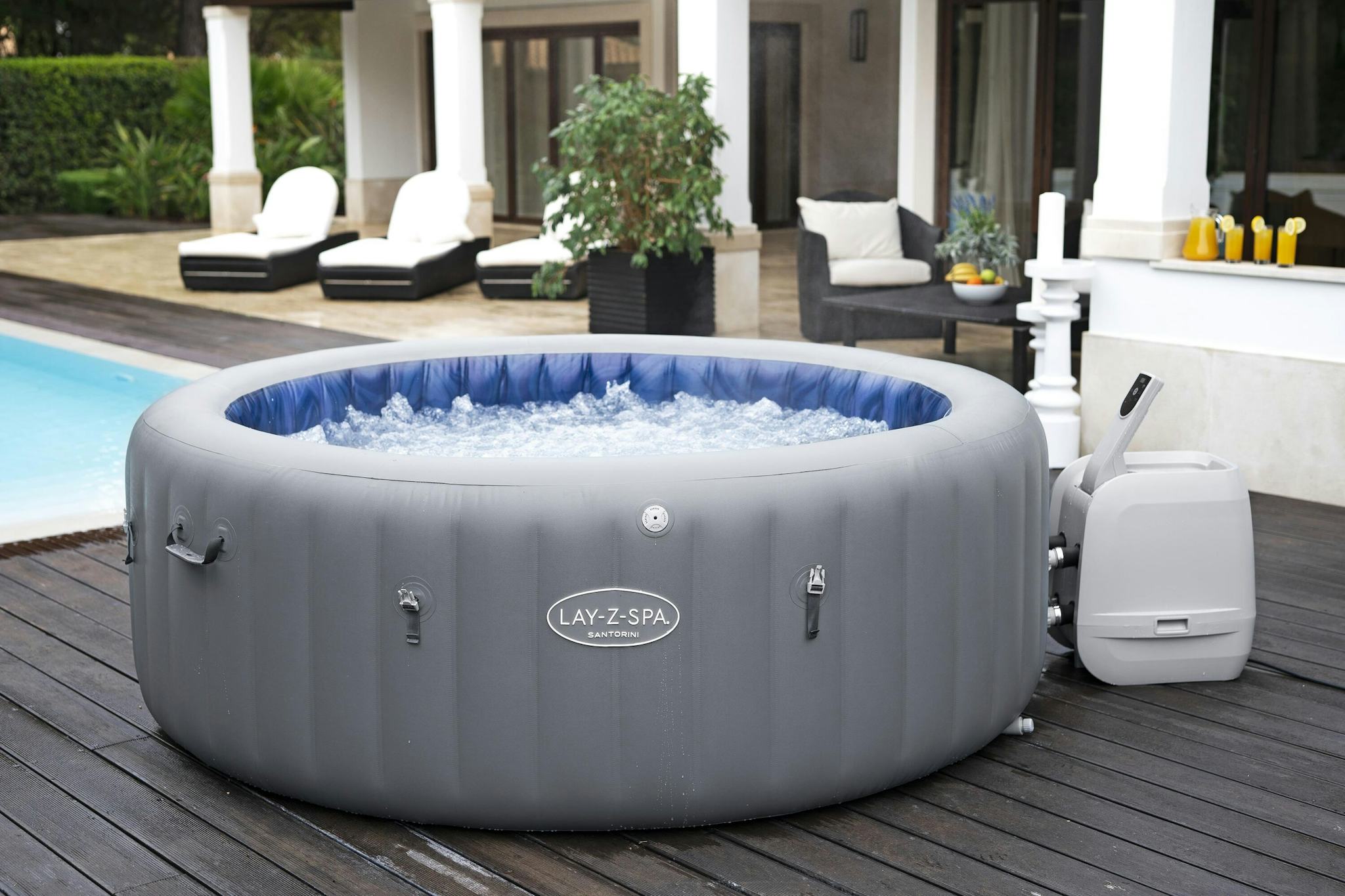 Spas Gonflables Spa gonflable rond Lay-Z-Spa Santorini Hydrojet pro™ 5 - 7 personnes Wifi Bestway 6