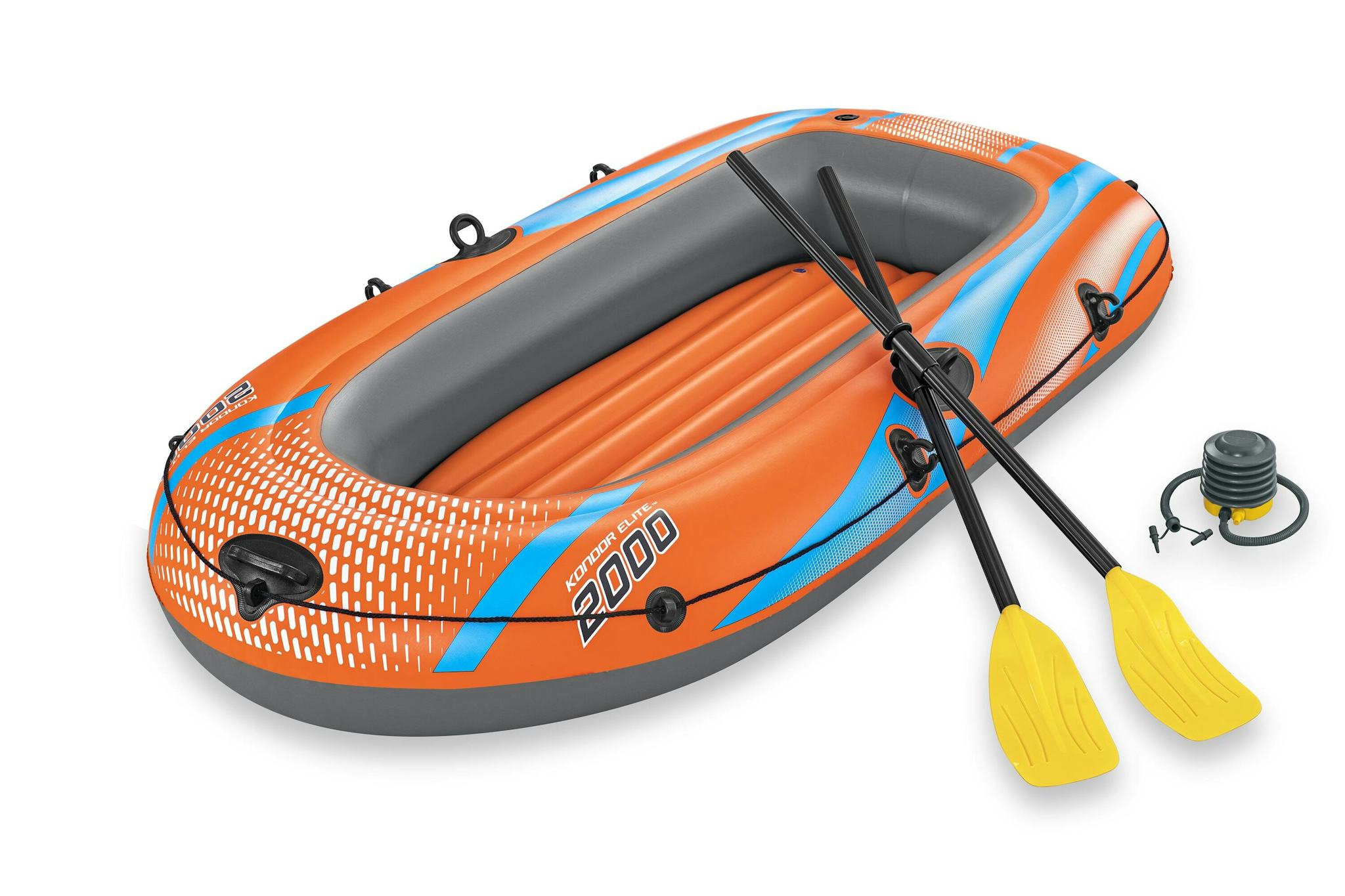 Sports d'eau Bateau gonflable Kondor Elite™ 2000 raft set, 196 x 106 cm, 1 adulte+1enfant, 120kg max, pompe à pied et 2 pagaies Bestway 17