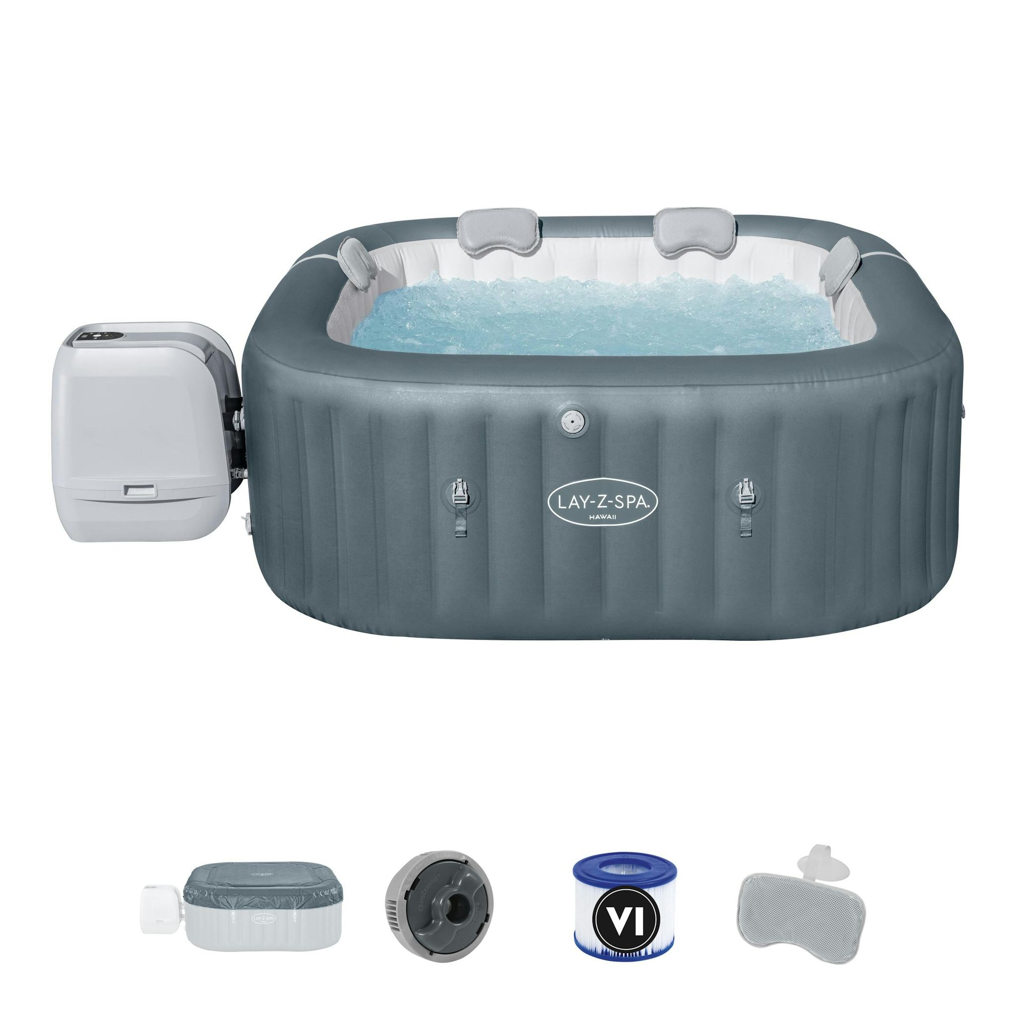 Spas Gonflables Spa gonflable carré Lay-Z-Spa Hawaii Hydrojet Pro™ 4 - 6 personnes Bestway 4
