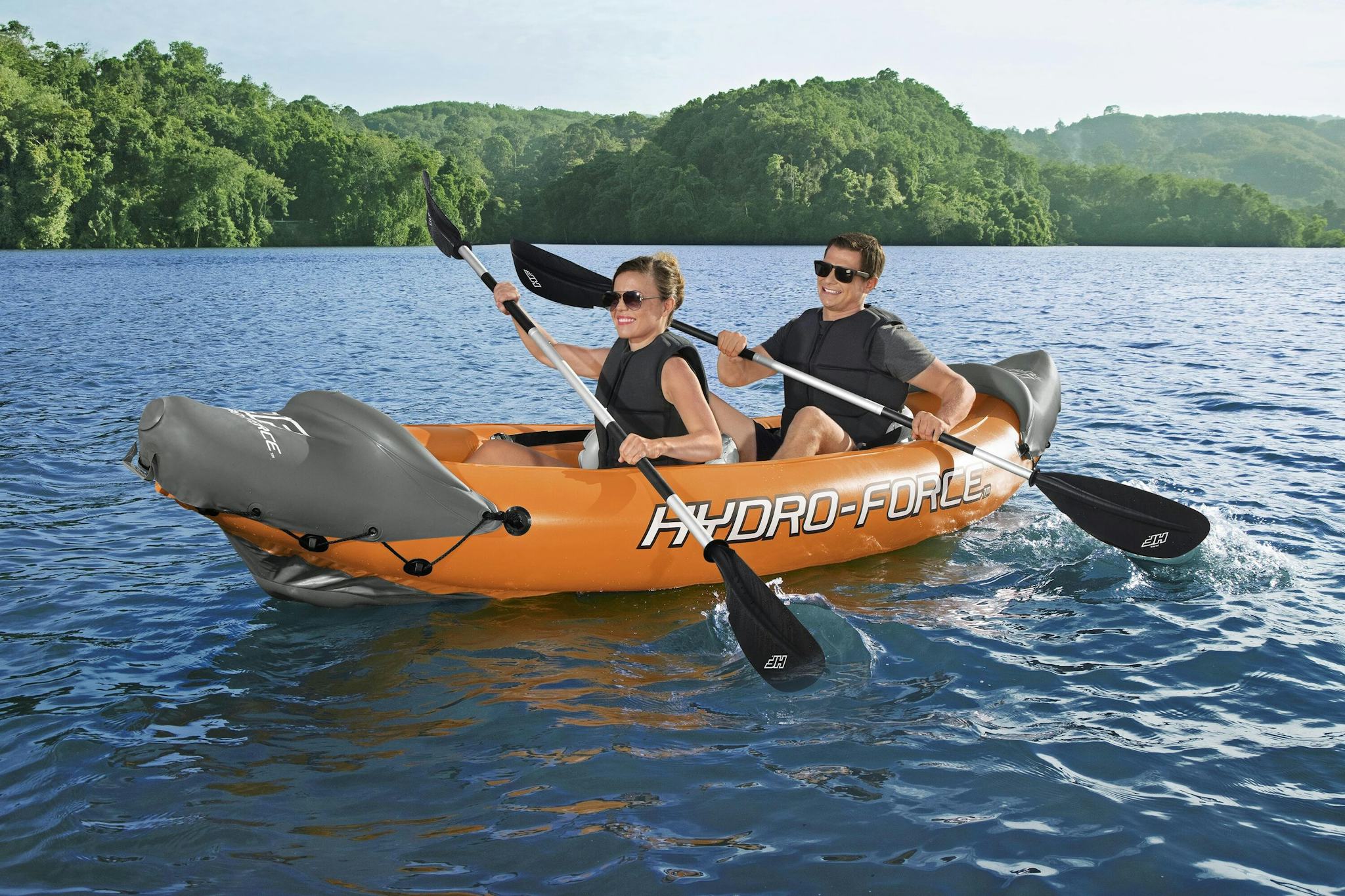 Sports d'eau Kayak gonflable Hydro-Force™ Rapid X2 321 x 100 cm avec 2 pagaies et une pompe Bestway 4