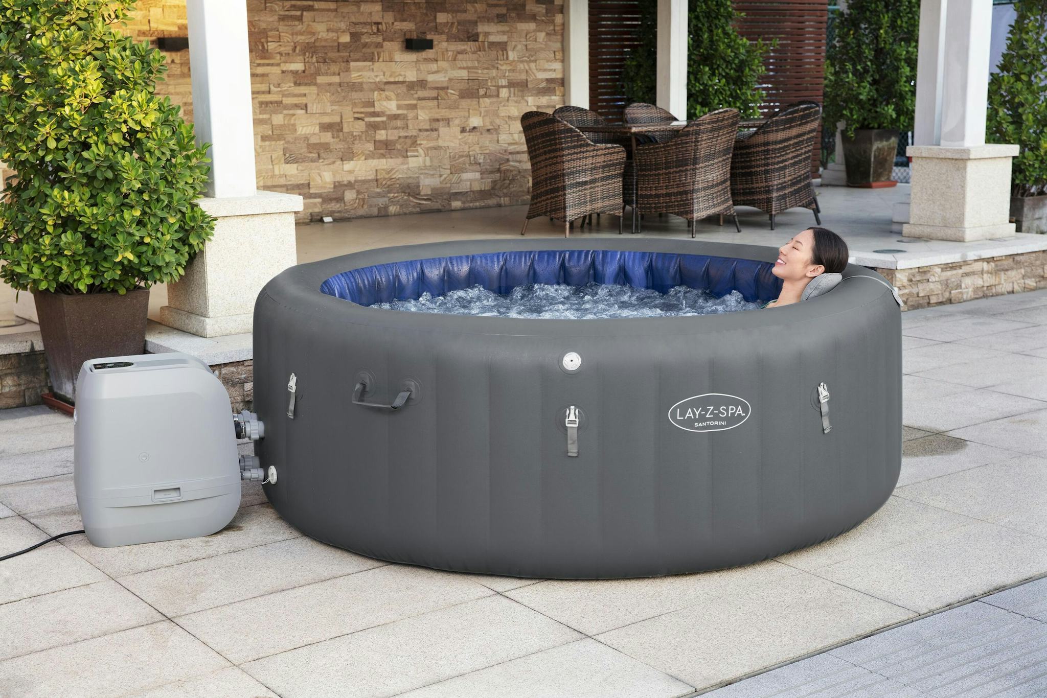 Spas Gonflables Spa gonflable rond Lay-Z-Spa Santorini Hydrojet pro™ 5 - 7 personnes Bestway 10