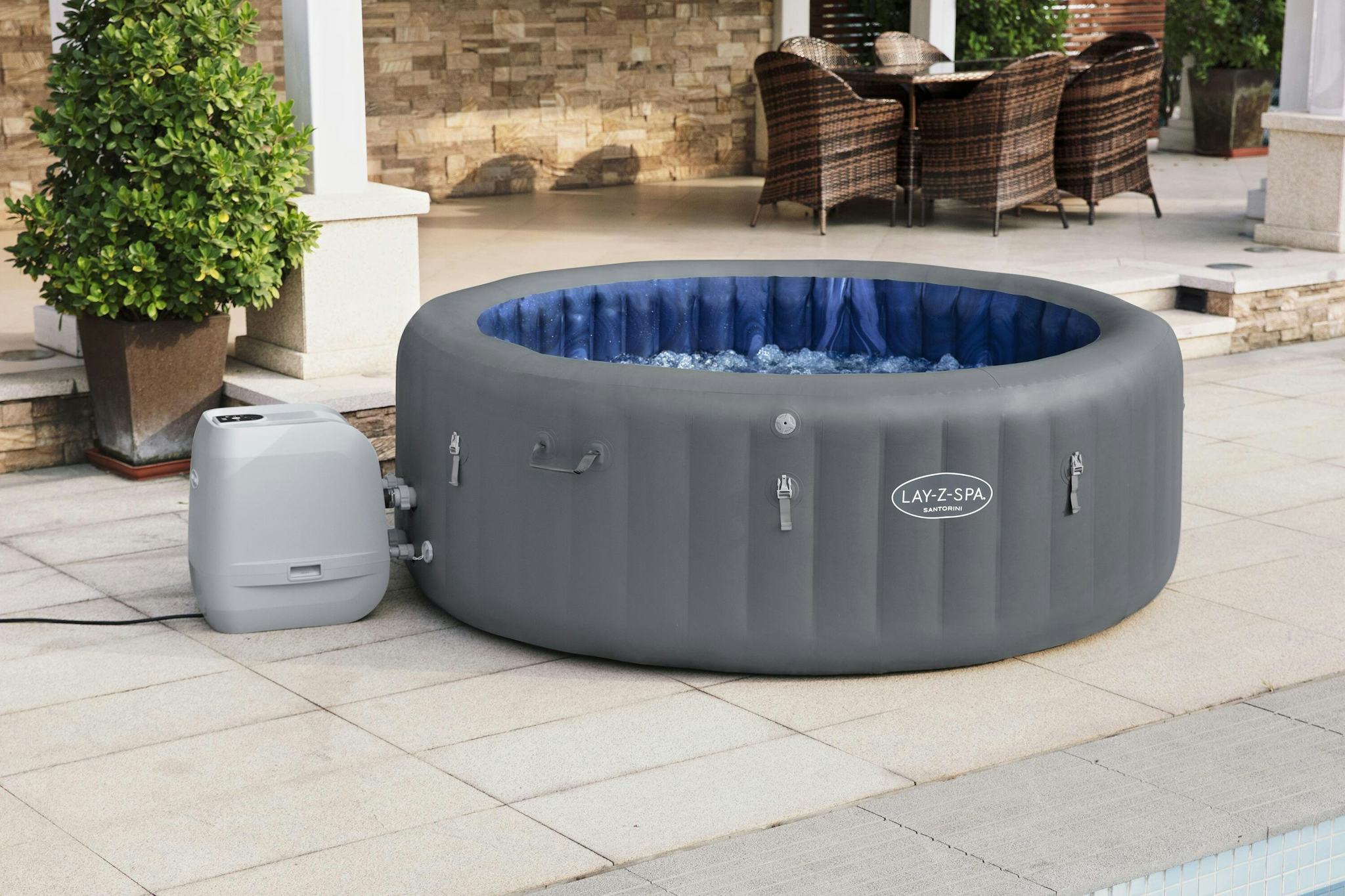 Spas Gonflables Spa gonflable rond Lay-Z-Spa Santorini Hydrojet pro™ 5 - 7 personnes Wifi Bestway 15