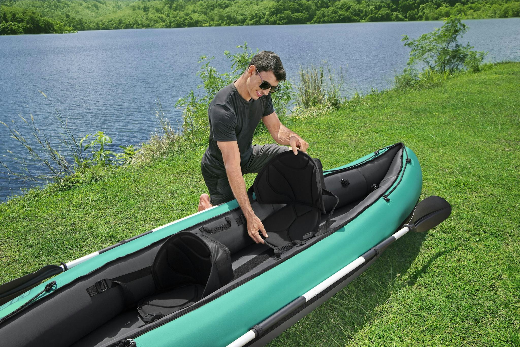 Sports d'eau Kayak gonflable Hydro-Force™ Ventura Elite X2 330 x 86 cm 2 adultes, pagaie, pompe Bestway 5