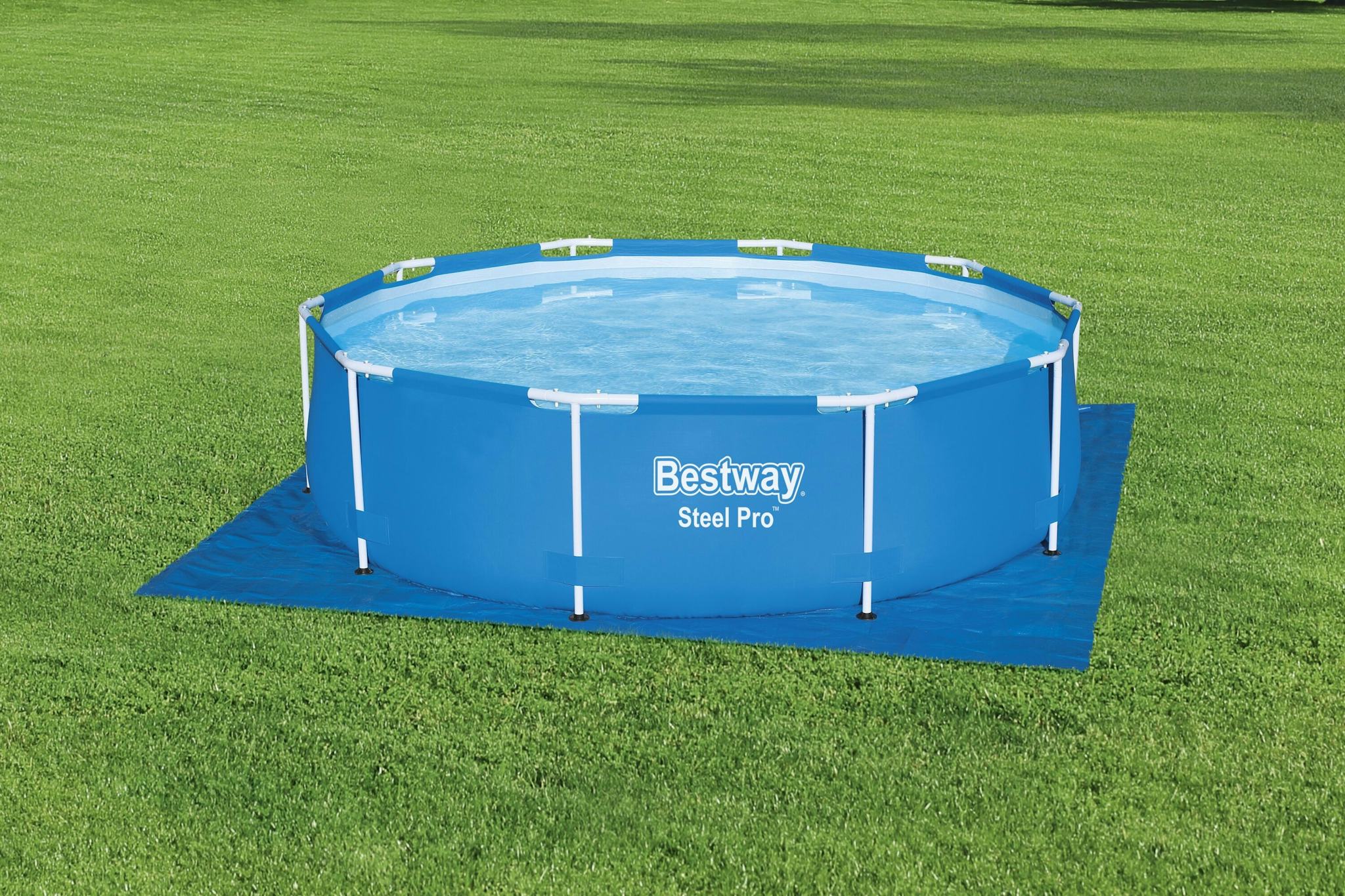 Accessoires piscines Tapis de sol carré 335 x 335 cm pour piscine hors sol Fast Set™, Steel Pro™, Steel Pro Max™ 305 cm et Hydrium™ 300 cm   Bestway 2