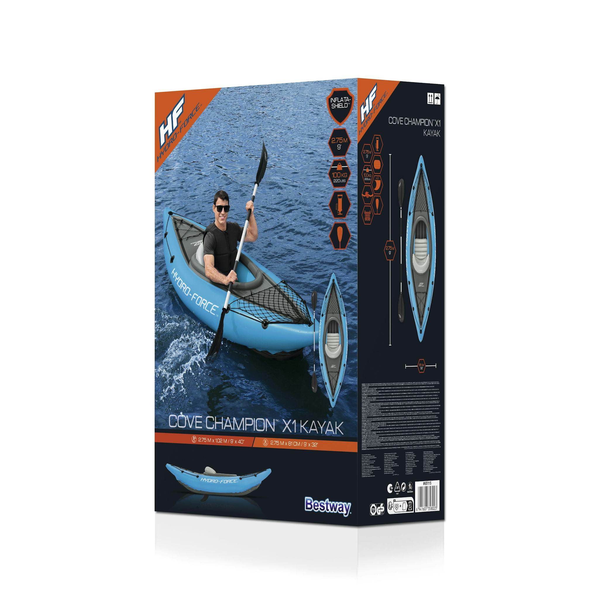 Sports d'eau Kayak gonflable Cove Champion Hydro-Force™ 275 x 81 cm Bestway 8