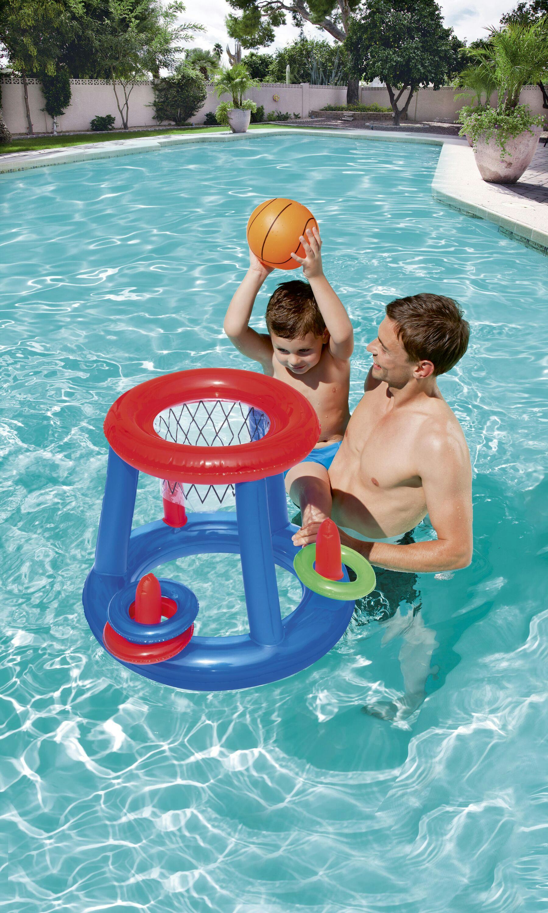 Bouées, matelas et jeux gonflables Panier de Basket flottant, ballon, diamètre 61 cm Bestway 5