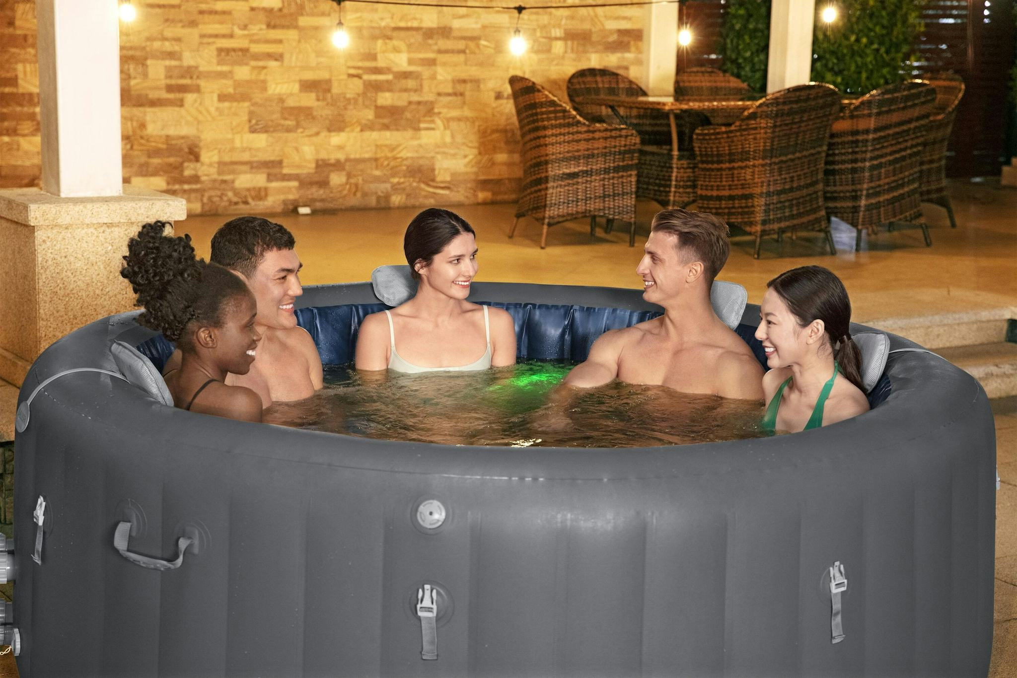 Spas Gonflables Spa gonflable rond Lay-Z-Spa Santorini Hydrojet pro™ 5 - 7 personnes Bestway 9