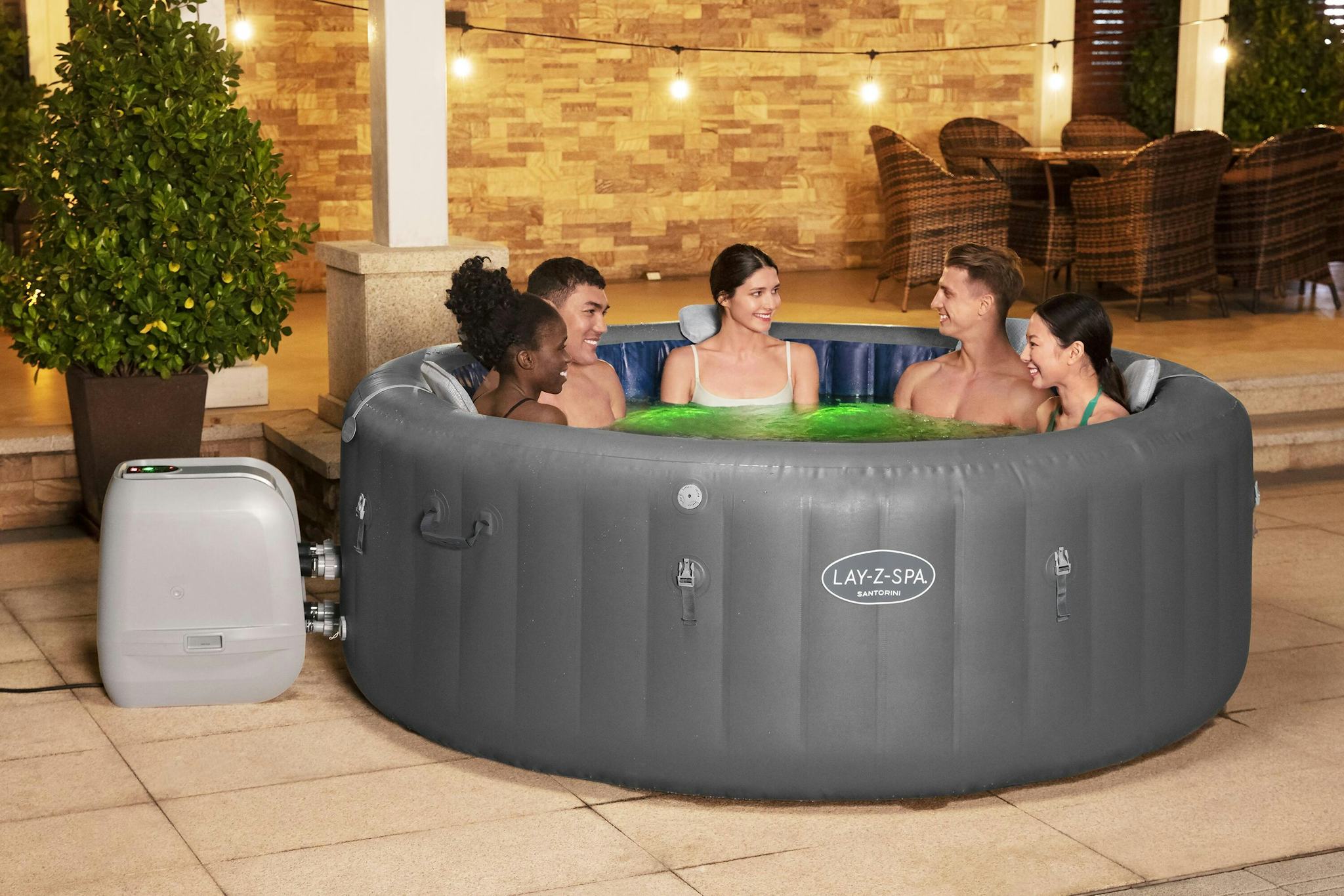 Spas Gonflables Spa gonflable rond Lay-Z-Spa Santorini Hydrojet pro™ 5 - 7 personnes Bestway 8