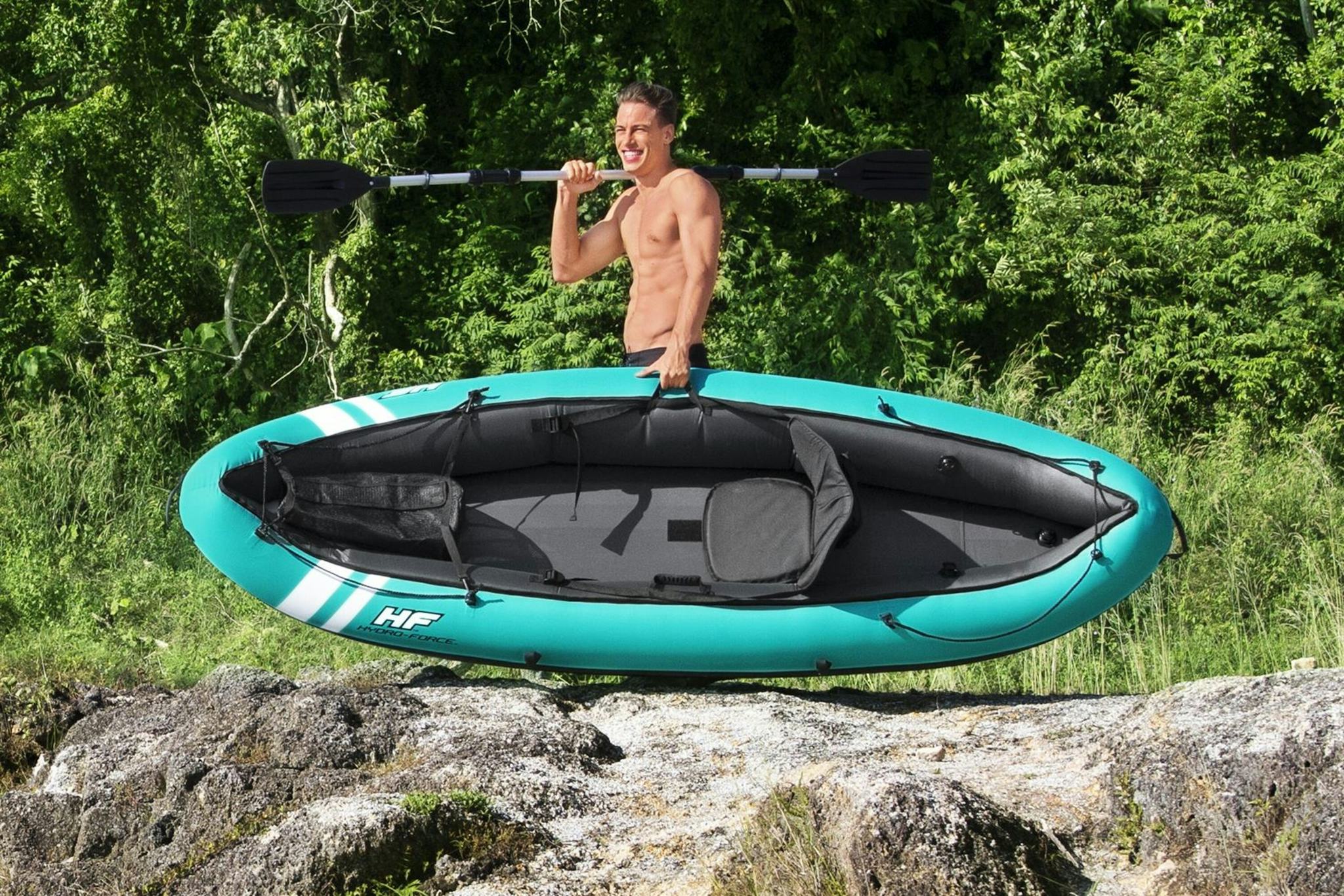Sports d'eau Kayak gonflable Hydro-Force™ Ventura Elite X1 280 x 86 cm 1 personne, pagaie, pompe Bestway 8