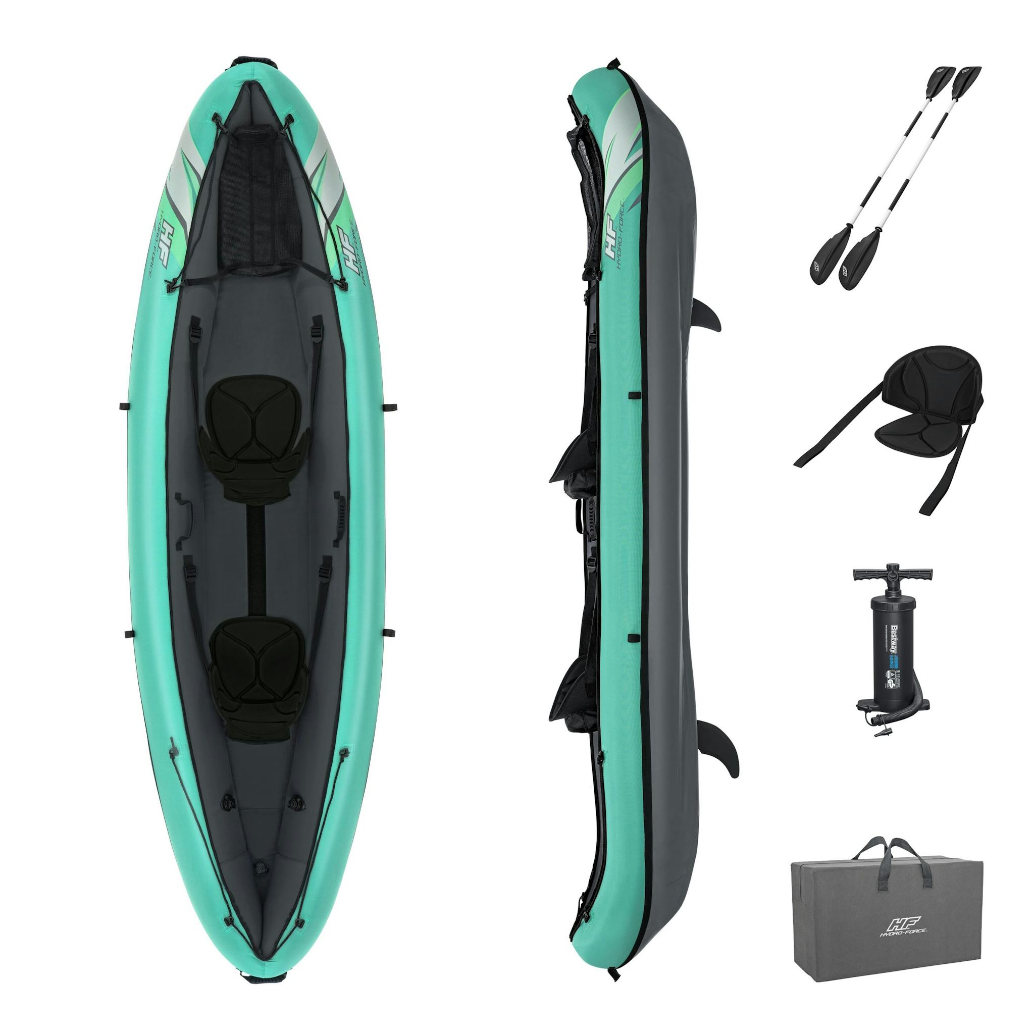 Sports d'eau Kayak gonflable Hydro-Force™ Ventura Elite X2 330 x 86 cm 2 adultes, pagaie, pompe Bestway 11