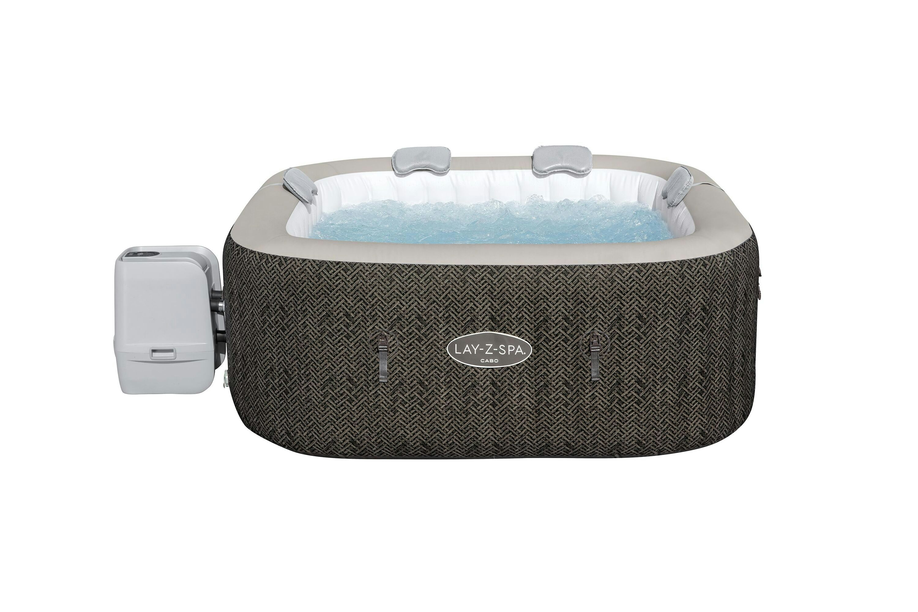 Spas Gonflables Spa gonflable carré Lay-Z-Spa Cabo Hydrojet™ 4-6 places Wifi Bestway 1